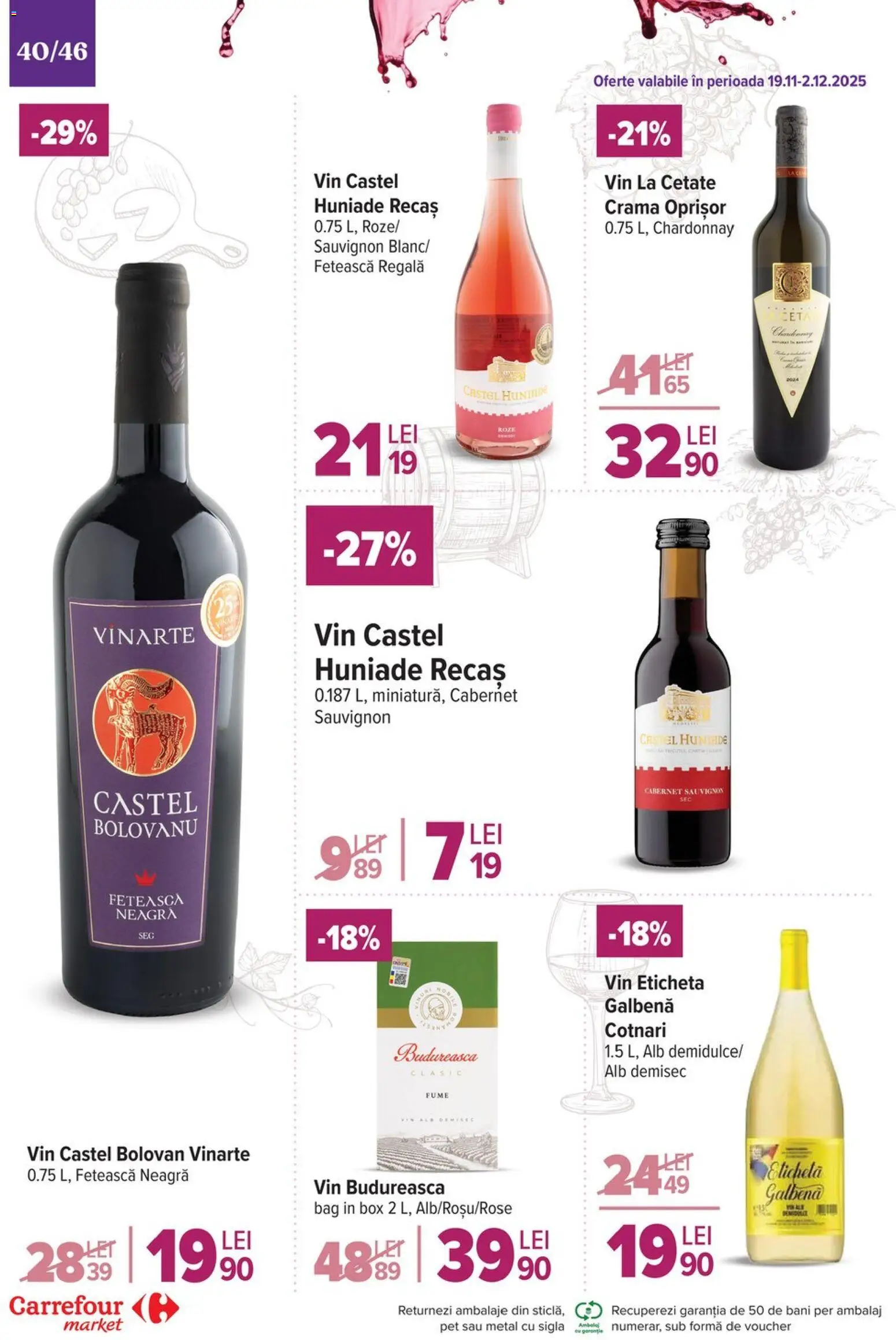 Noul catalog Carrefour – valabil de la 19.11.2025 | Pagină: 40 | Produse: Vin