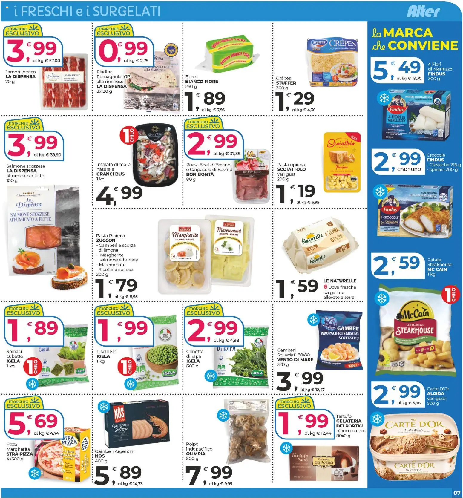 Volantino Alter Discount del 30.12.2025 | Pagina: 7 | Prodotti: Tartufo, Pasta, Spinaci, Ricotta