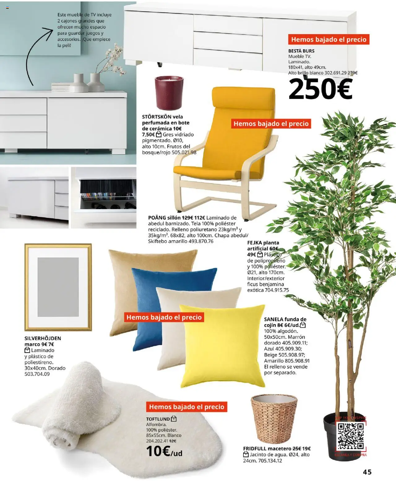 Catálogo IKEA La vida comienza en la cocina │ válido desde el 18.09.2025 | Página: 45 | Productos: Vela, Macetero, Cojín, Sillón