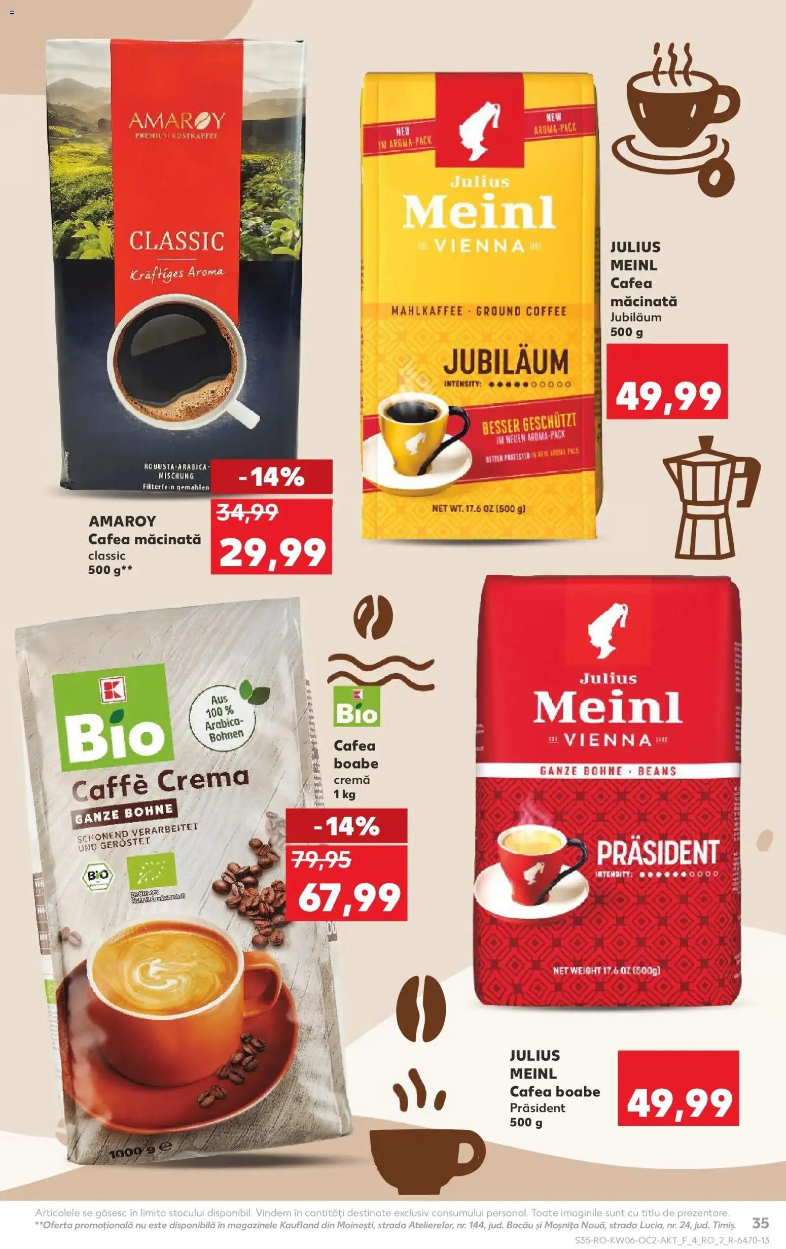 Noul catalog Kaufland – valabil de la 04.02.2026 | Pagină: 35 | Produse: Şerit ödül, Cremă, Cafea