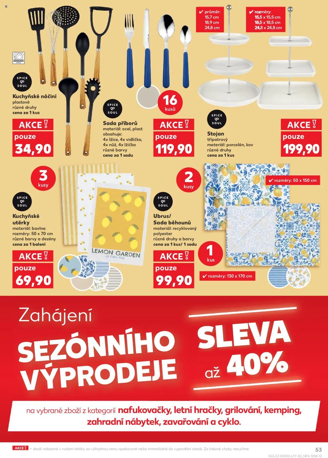 Kaufland leták - Praha 4 od 06.08.2025 | Strana: 53 | Produkty: Kuchyňské utěrky, Utěrky, Lžička, Barvy