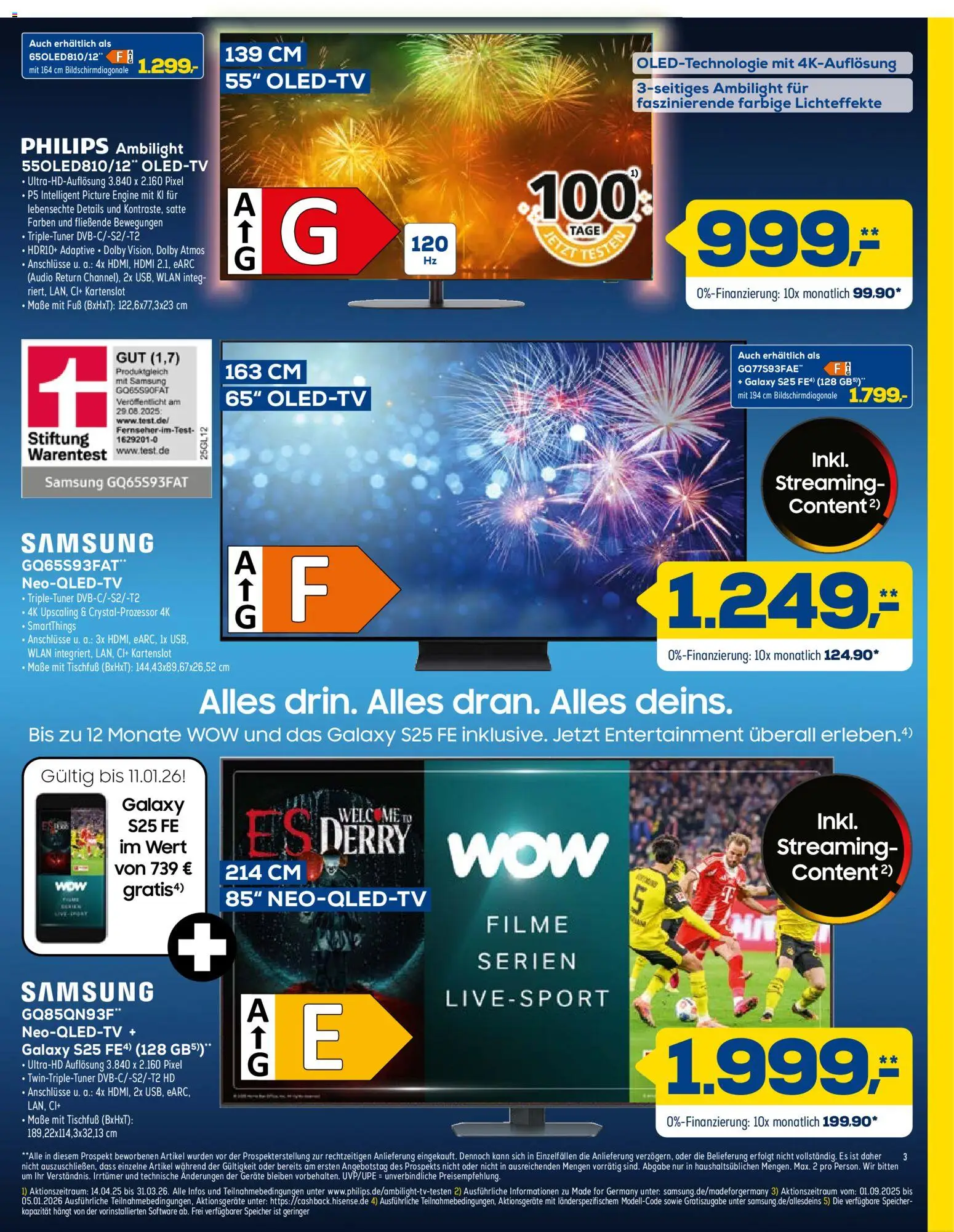 Euronics Prospekt 	 – gültig ab 31.12.2025 | Seite: 3 | Produkte: Philips, Samsung, Audio