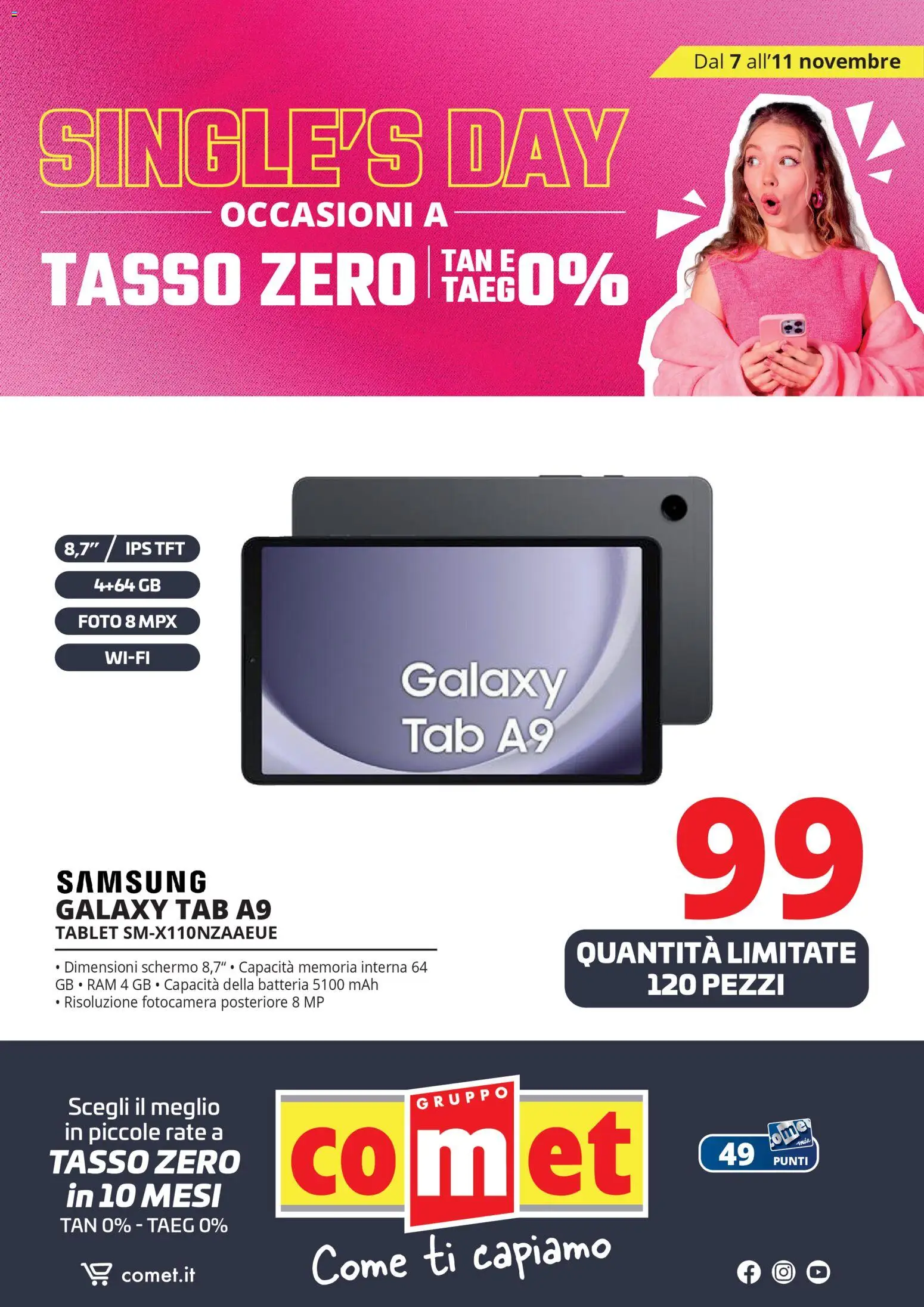 Volantino Comet del 07.11.2025 | Pagina: 19 | Prodotti: Samsung Galaxy, Tablet, Batteria, Samsung