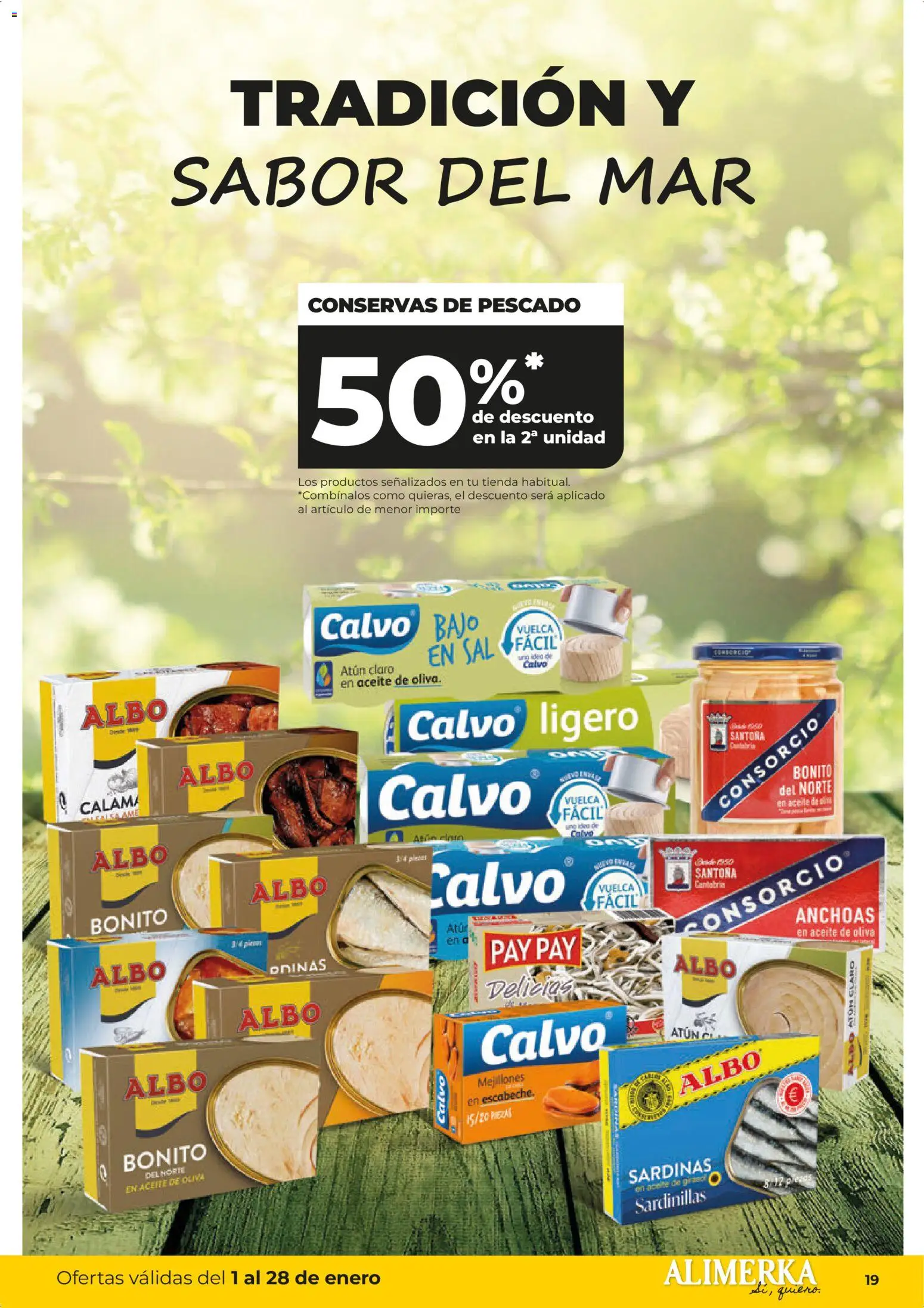 Alimerka folleto Castilla y León │ válido desde el 01.01.2026 | Página: 19 | Productos: Sardinillas, Aceite, Pescado, Aceite de oliva