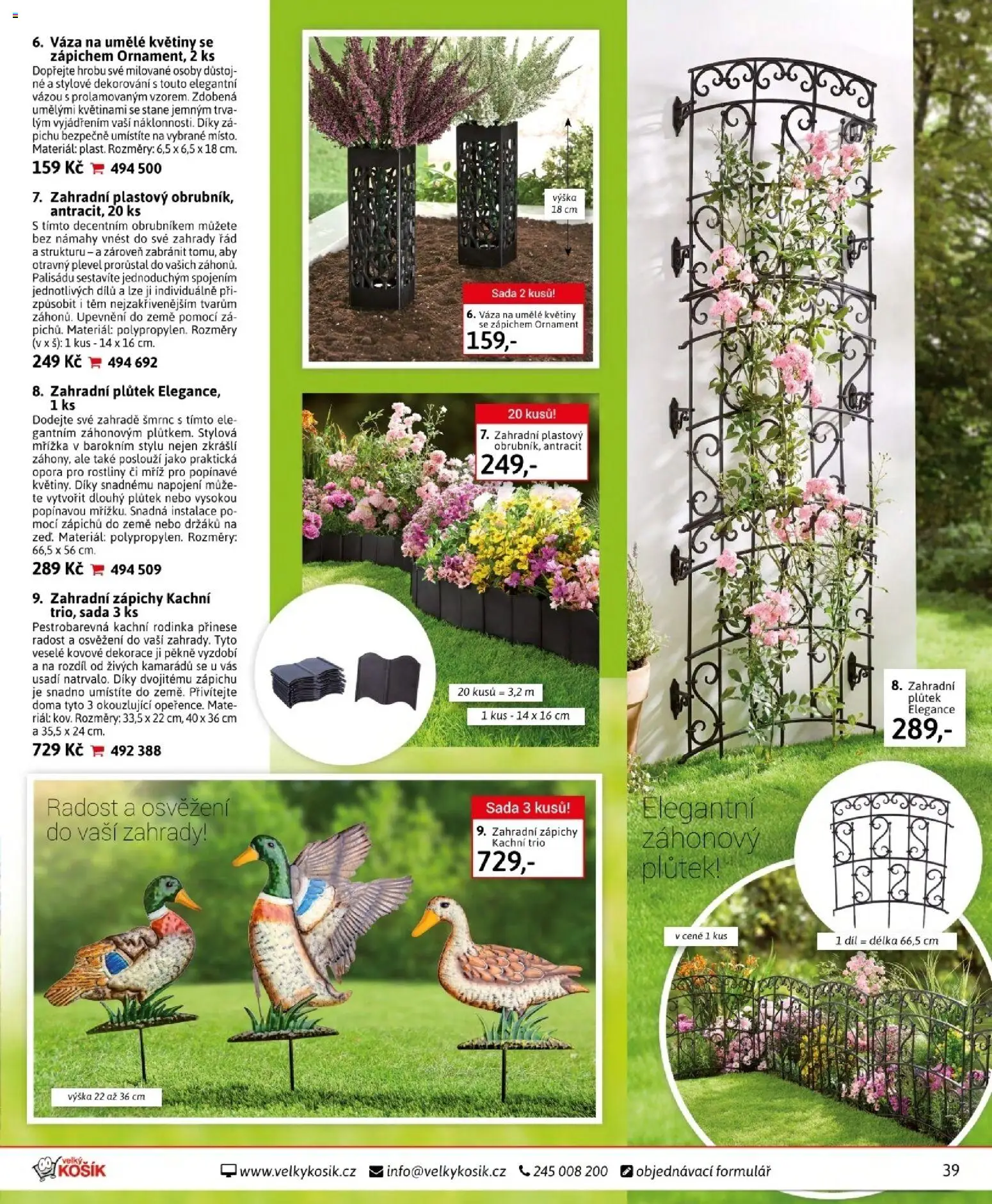 Velký Košík katalog duben 2026 od 01.04.2026 | Strana: 39 | Produkty: Umělé květiny, Rostliny, Váza, Dekorace