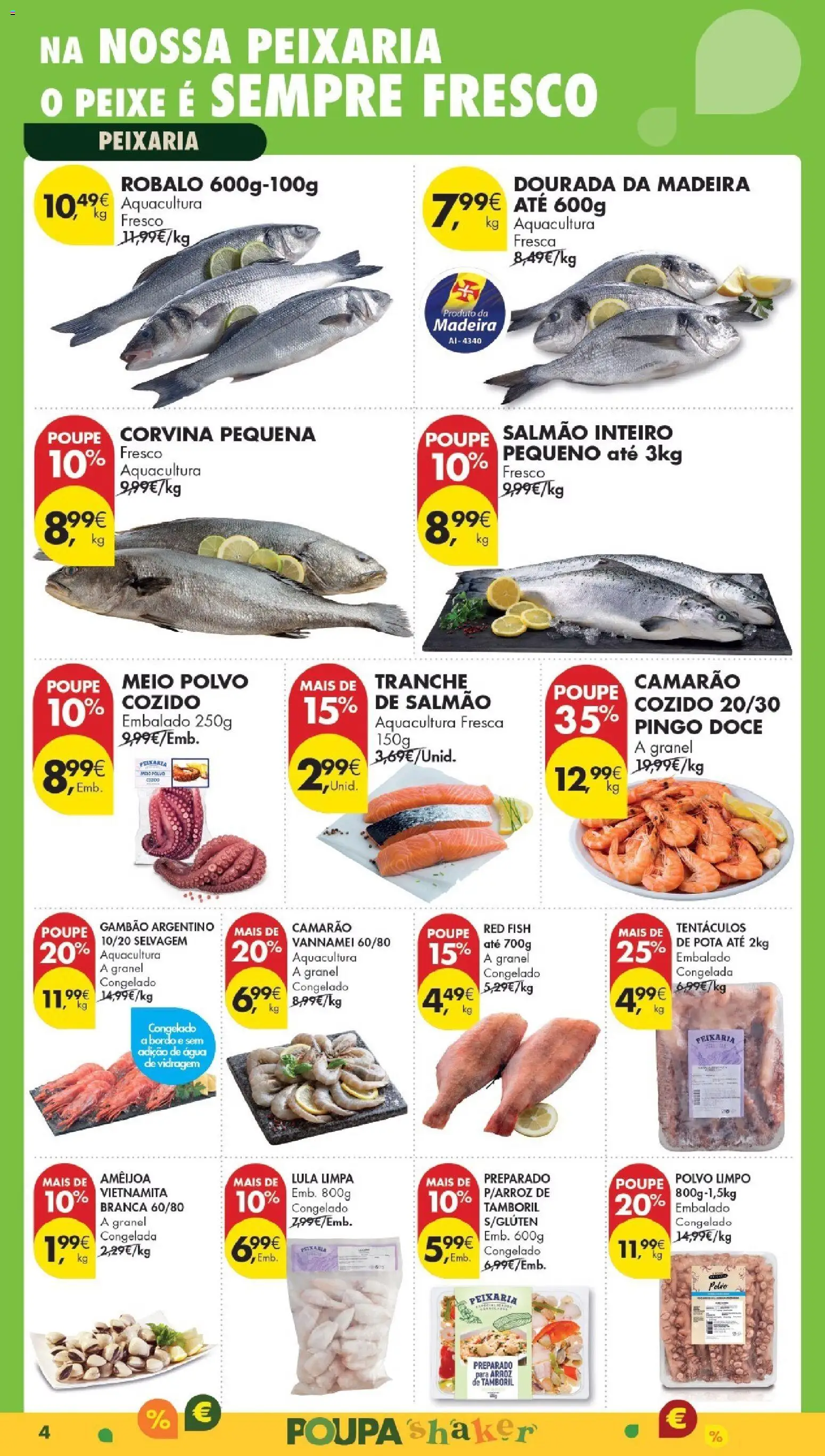 Pingo Doce Poupe Esta Semana Madeira │ válido de 17.02.2026 | Página: 4 | Produtos: Dourada, Salmão, Arroz, Peixe