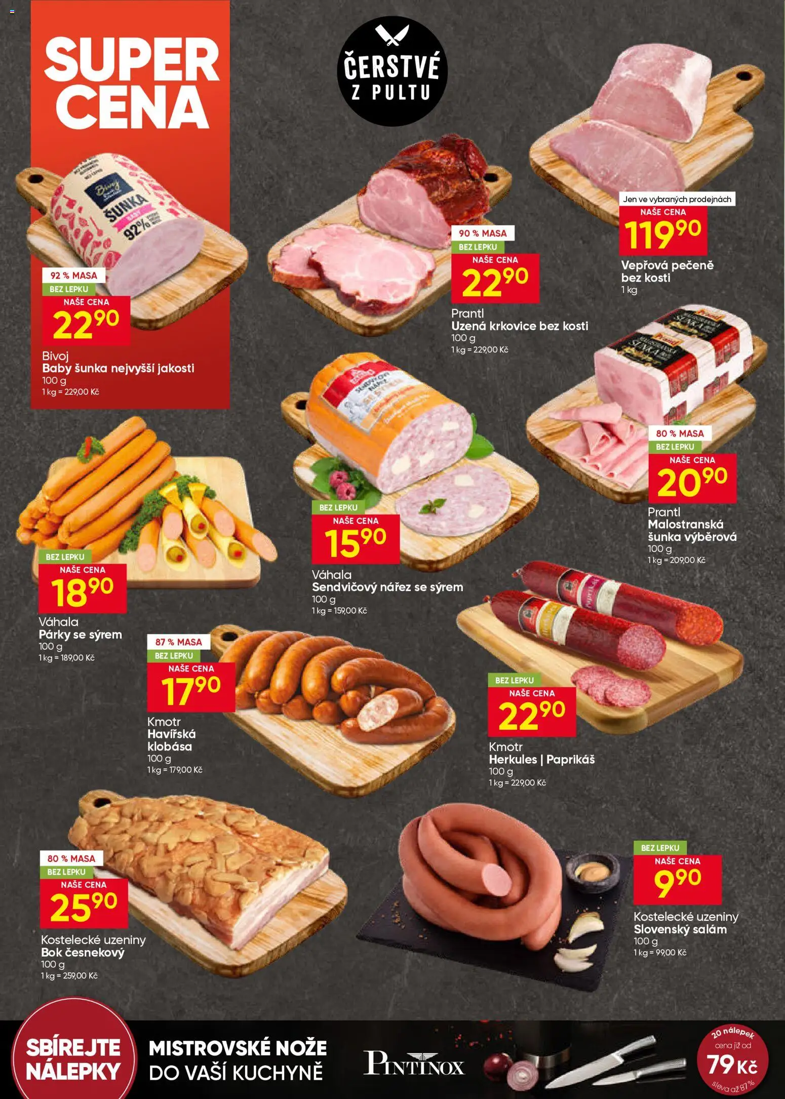 Hruška leták od 08.04.2026 | Strana: 2 | Produkty: Párky, Nálepky, Klobása, Uzená krkovice