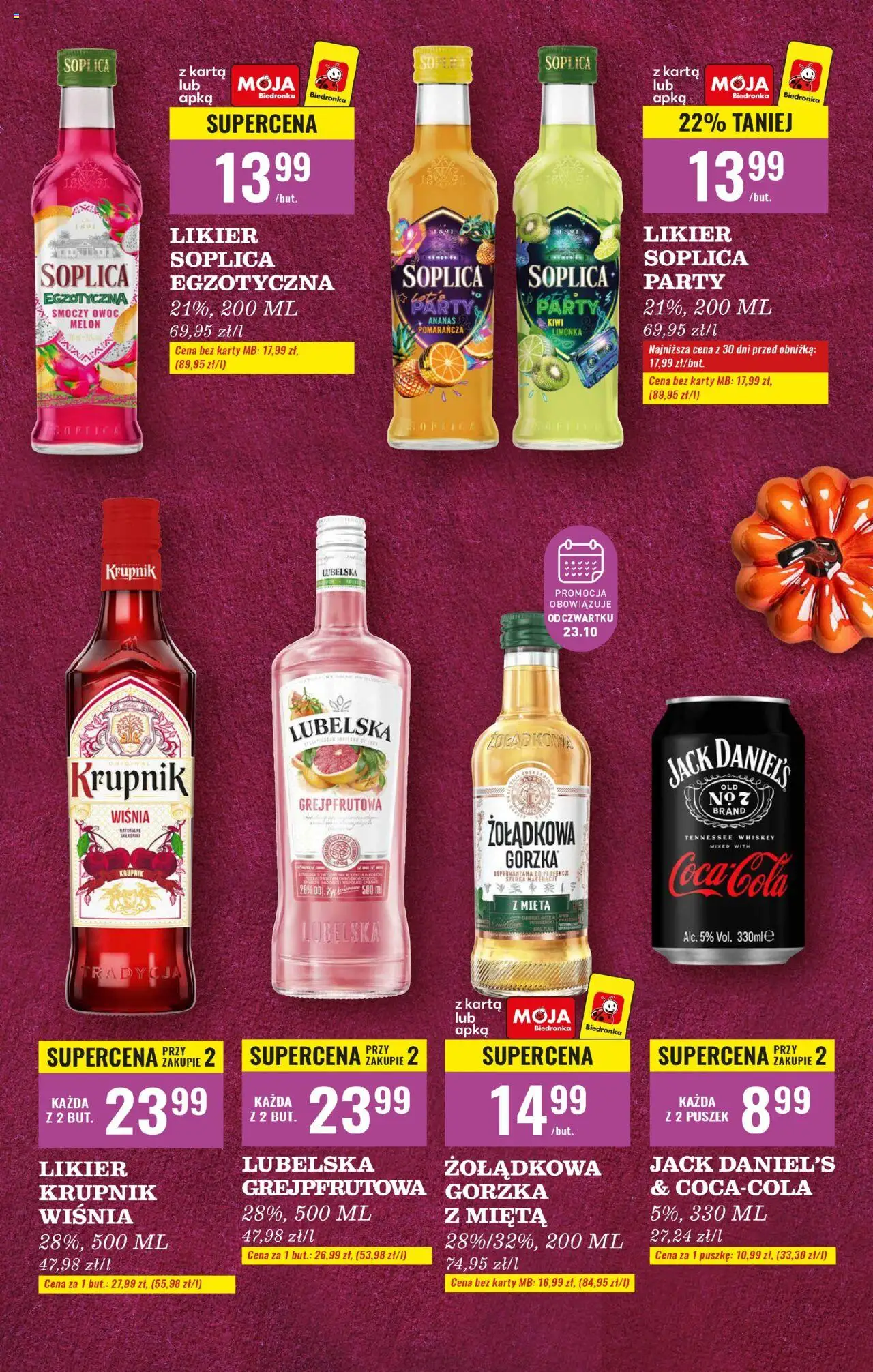 Biedronka gazetka - Czas na toast od 20.10.2025 | Strona: 35 | Produkty: Limonka, Smoczy owoc, Jack Daniel's, Kiwi