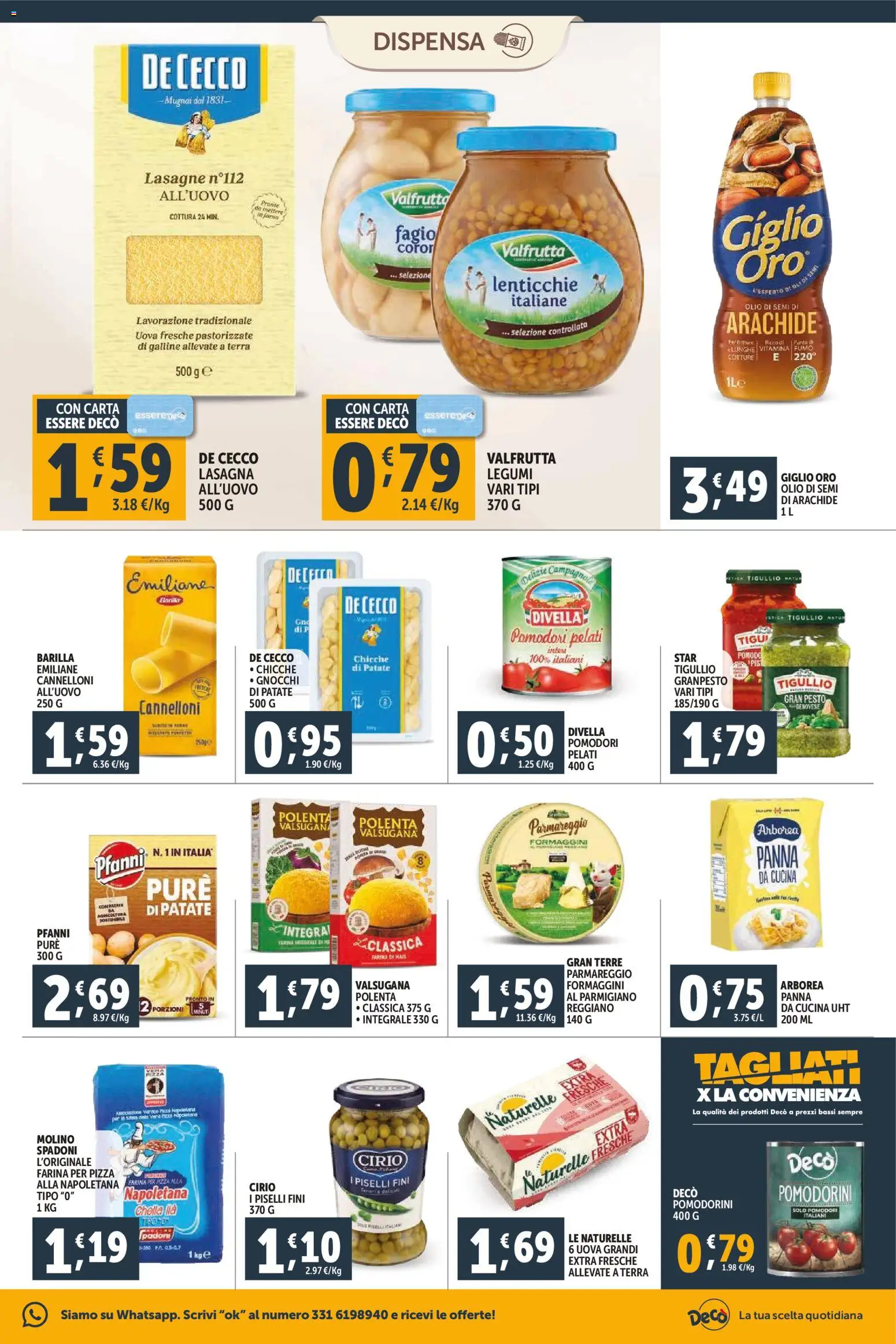Volantino Decò del 30.01.2026 | Pagina: 9 | Prodotti: Pomodorini, Lenticchie, Pomodori, Lasagna