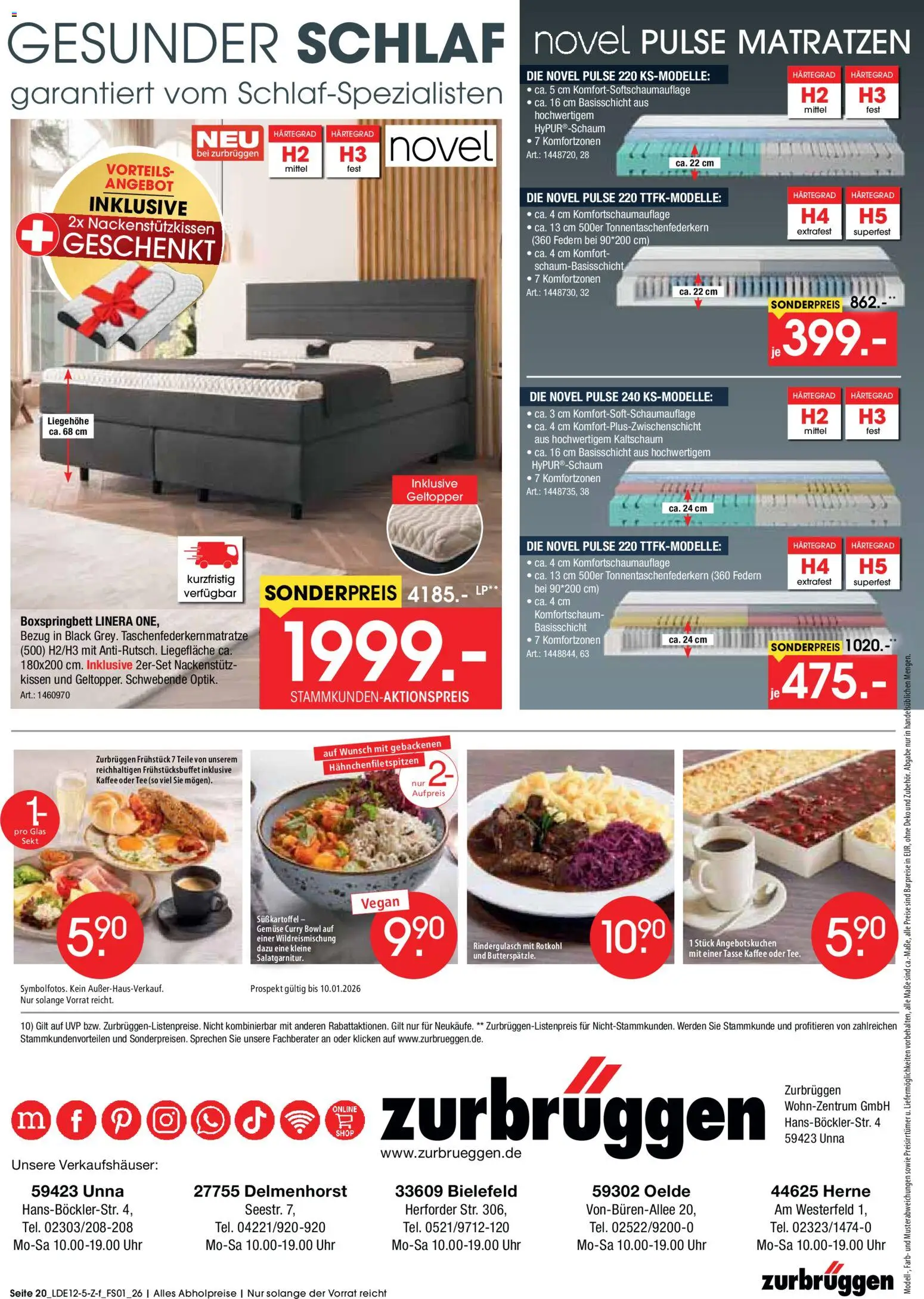 Zurbrüggen Marken-Sonderverkauf – gültig ab 06.12.2025 | Seite: 20 | Produkte: Rindergulasch, Kaffee, Sekt, Uhr