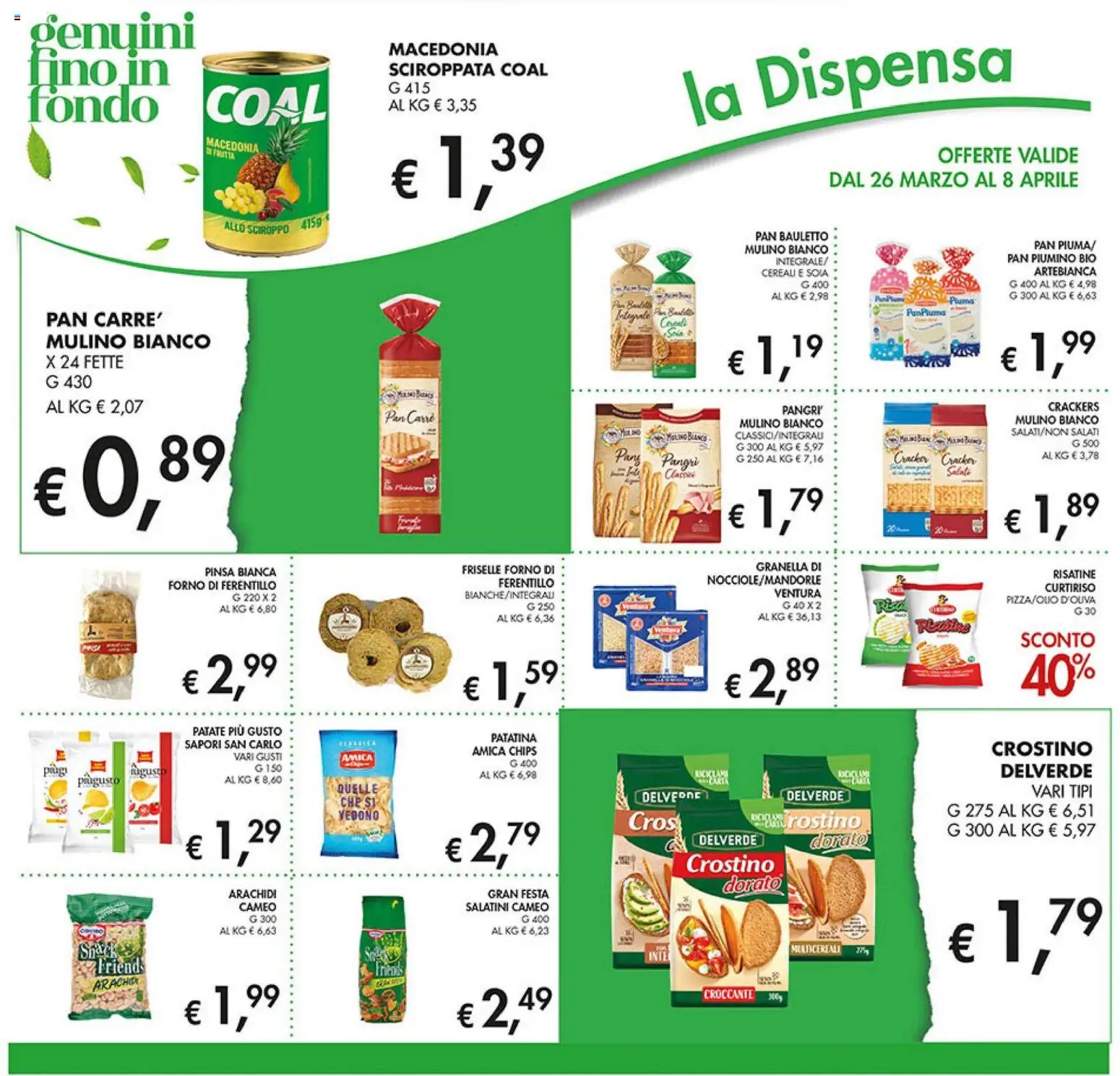 Volantino Coal del 26.03.2026 | Pagina: 20 | Prodotti: Salatini, Patate, Forno, Macedonia