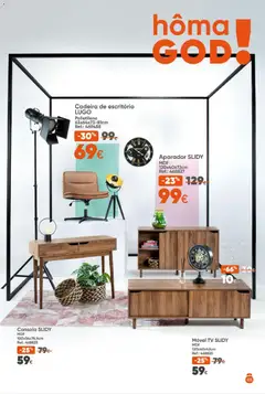 Pré-visualização Hôma Catálogo válido de 09.01.2026 | Página: 3 | Produtos: Relógio, Cadeira de escritório, Mesa, Cadeira