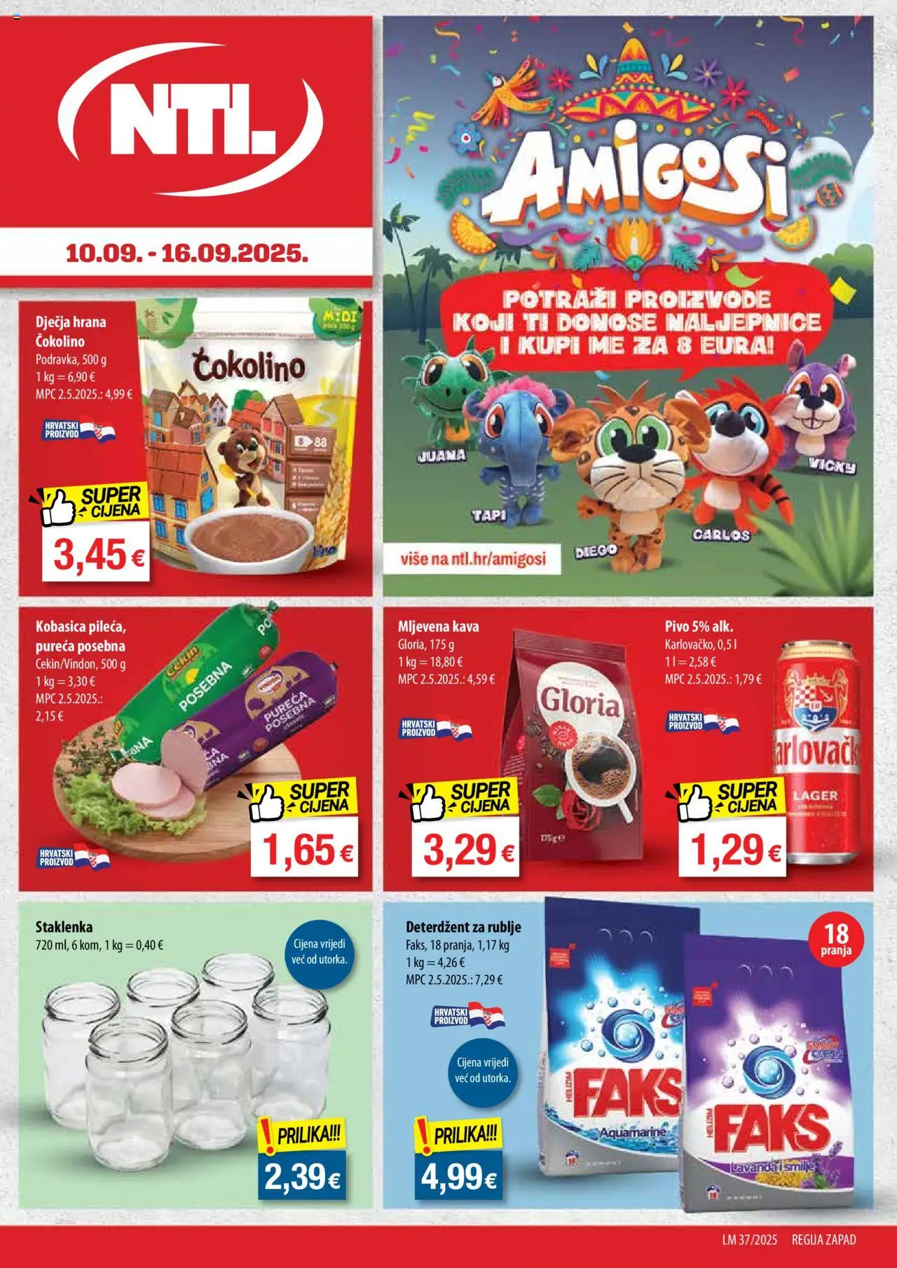 NTL katalog | vrijedi od 10.09.2025 | Stranica: 1 | Proizvodi: Mljevena kava, Kava, Pivo, Dječja hrana