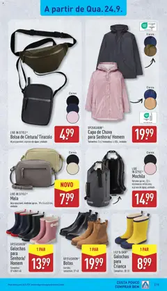 Aldi folheto │ válido de 22.09.2025 | Página: 19 | Produtos: Botas, Mochila, Bolsa, Galochas