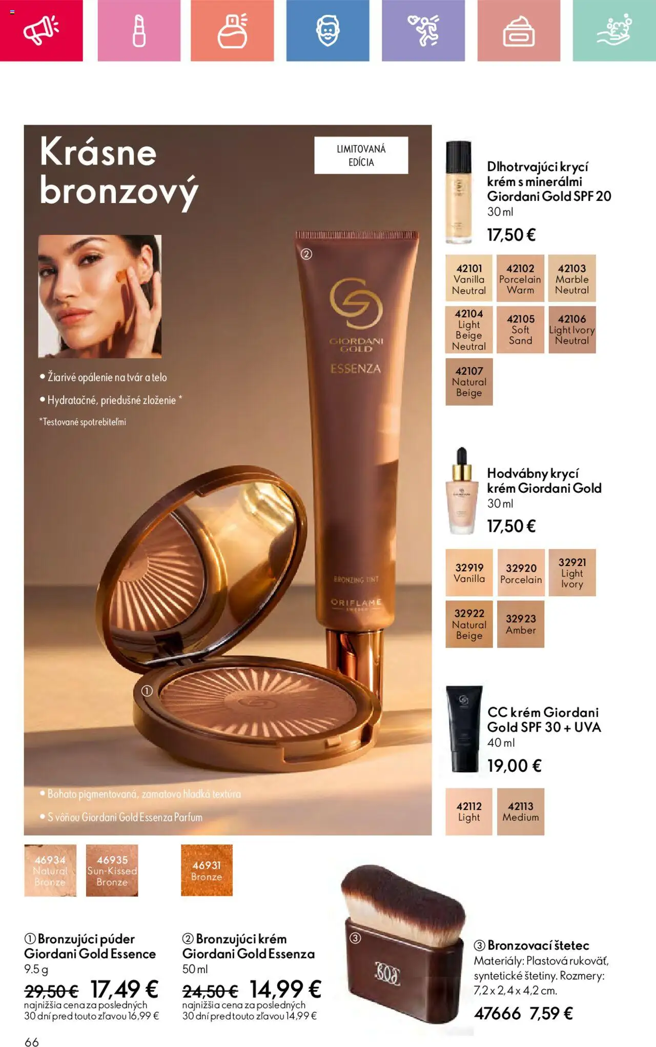 Katalóg Oriflame 9 2025 │ platný od 15.06.2025 | Strana: 66 | Produkty: Púder, Bronzer, Štetec, Krém
