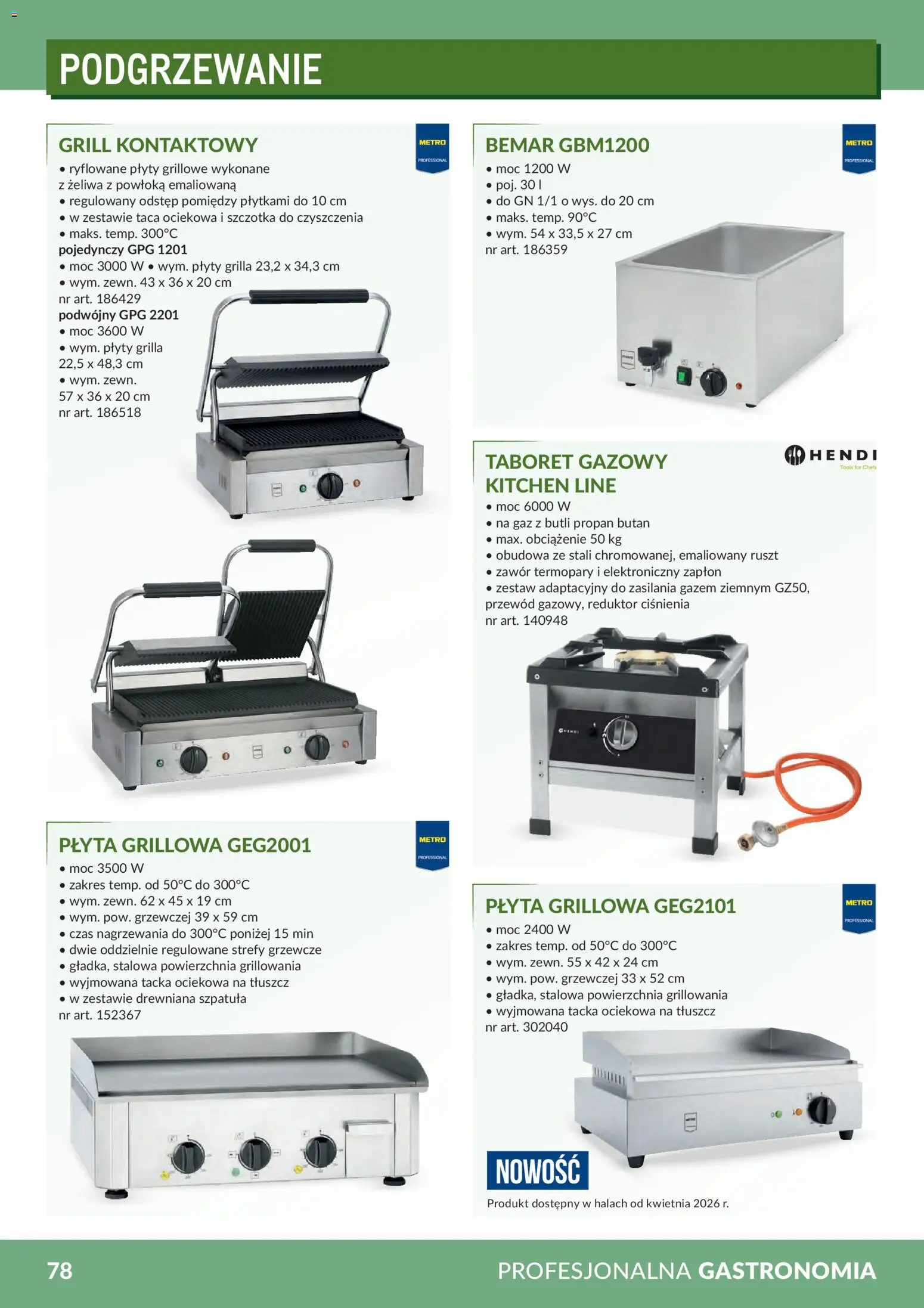 Makro Gazetka - Profesjonalna Gastronomia od 01.02.2026 | Strona: 78 | Produkty: Grill, Plyty, Ruszt, Szczotka