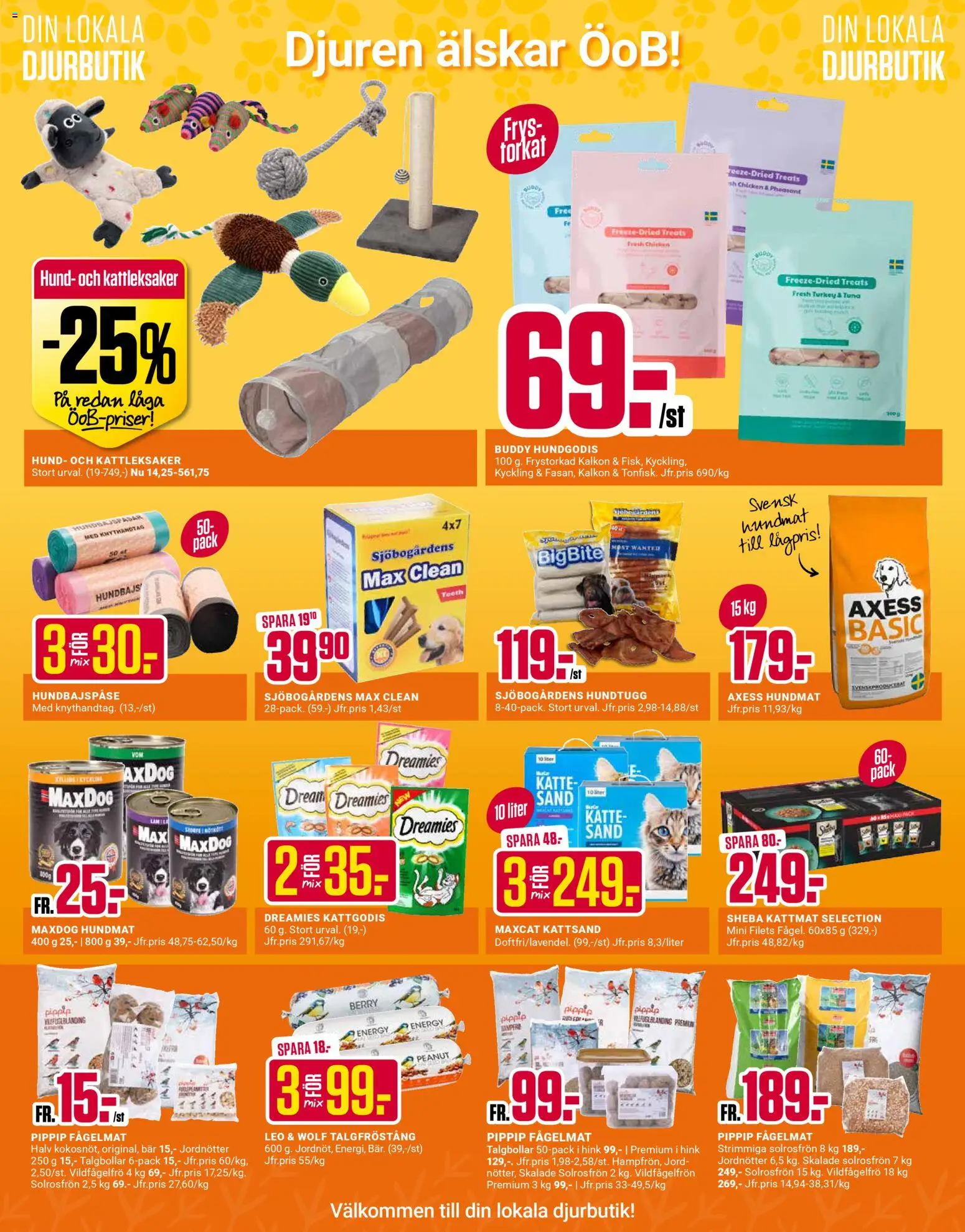 ÖoB reklamblad aktuell från 16.02.2026 | Sida: 11 | Produkter: Hink, Hundgodis, Kalkon, Frys