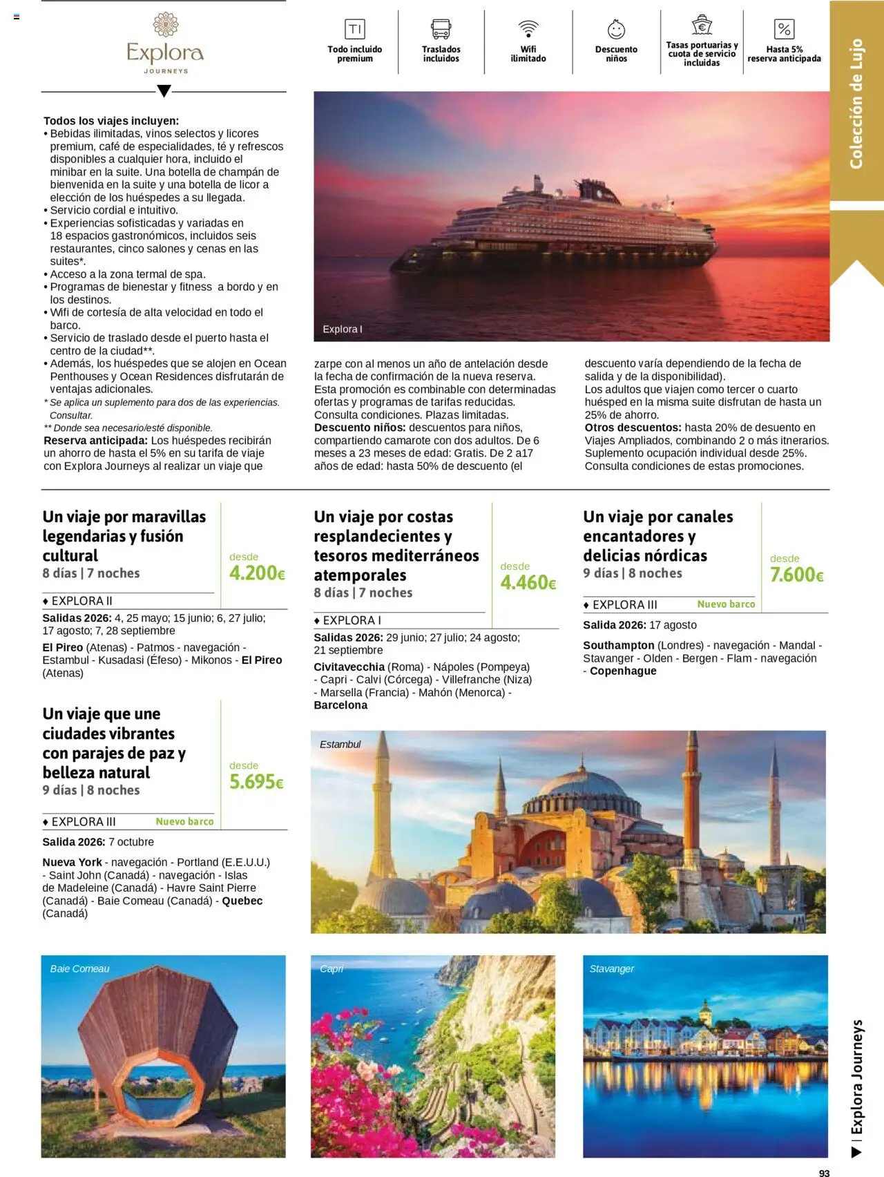 Viajes El Corte Inglés - Crucero Fantástico │ válido desde el 16.09.2025 | Página: 93 | Productos: Licor, Café, Té, Navegación