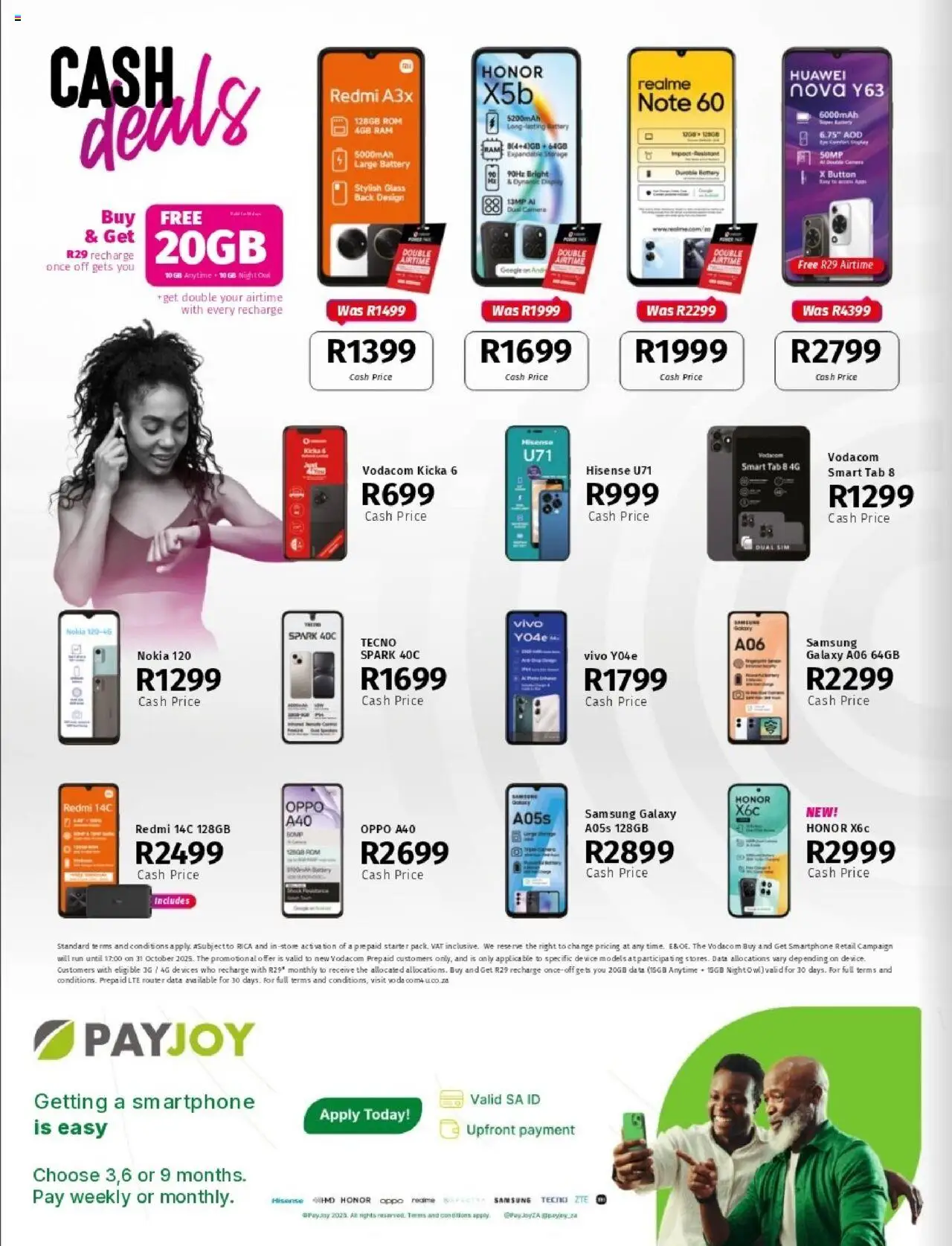 Vodacom Deals │ valid from 08.08.2025 | Page: 23 | Products: Data, Smartphone, Camera, Battery
