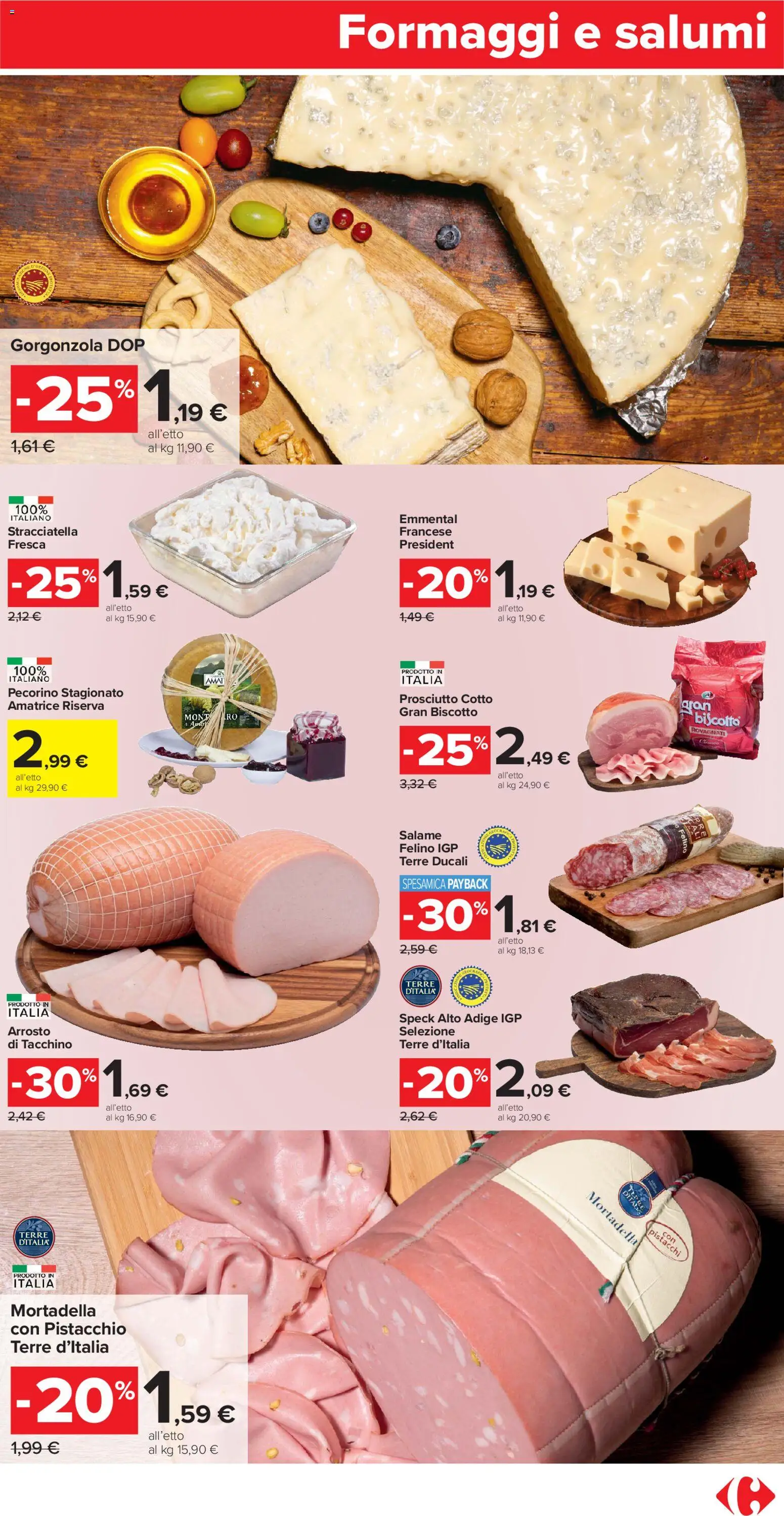 Volantino Carrefour del 02.01.2026 | Pagina: 7 | Prodotti: Speck, Salame, Prosciutto, Pecorino