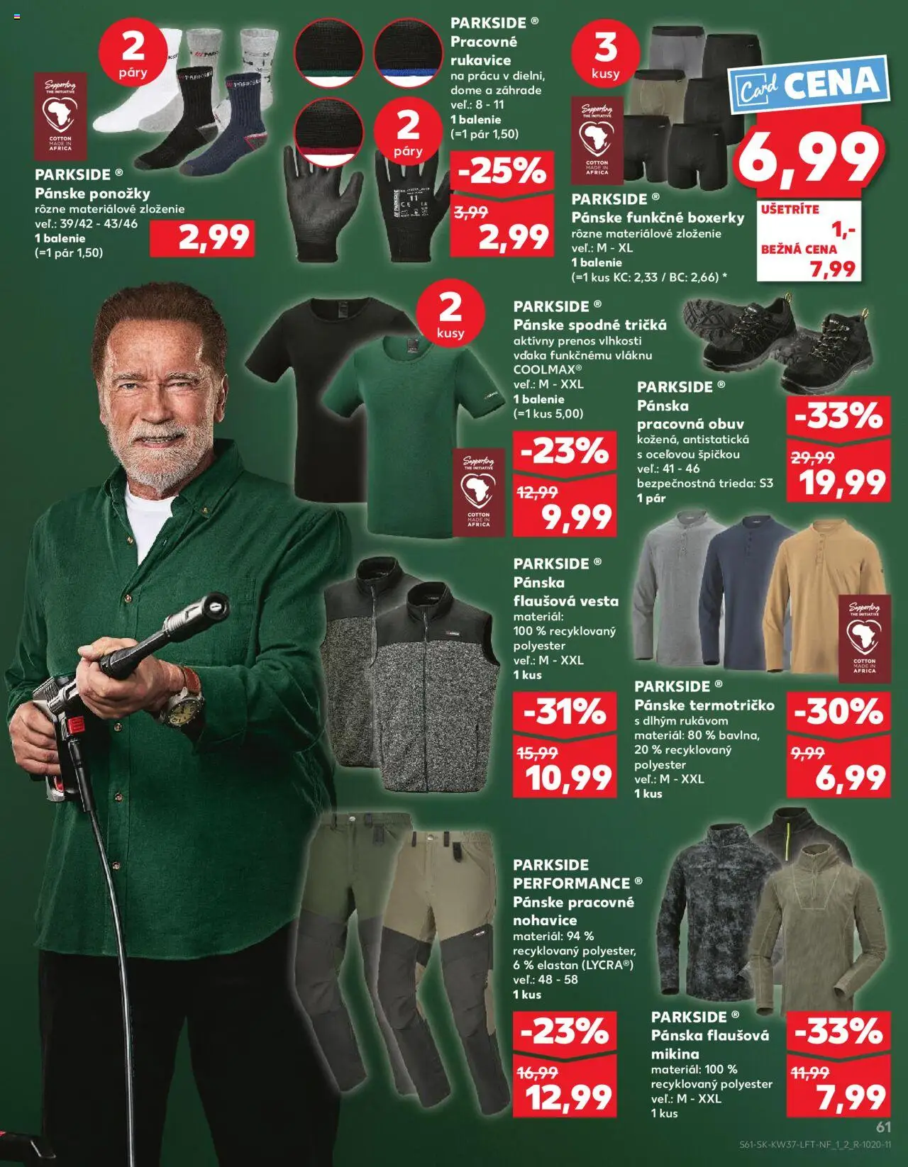 Nové Kaufland akcie – leták je platný od 11.09.2025 | Strana: 61 | Produkty: Parkside, Nohavice, Ponožky, Pracovná obuv