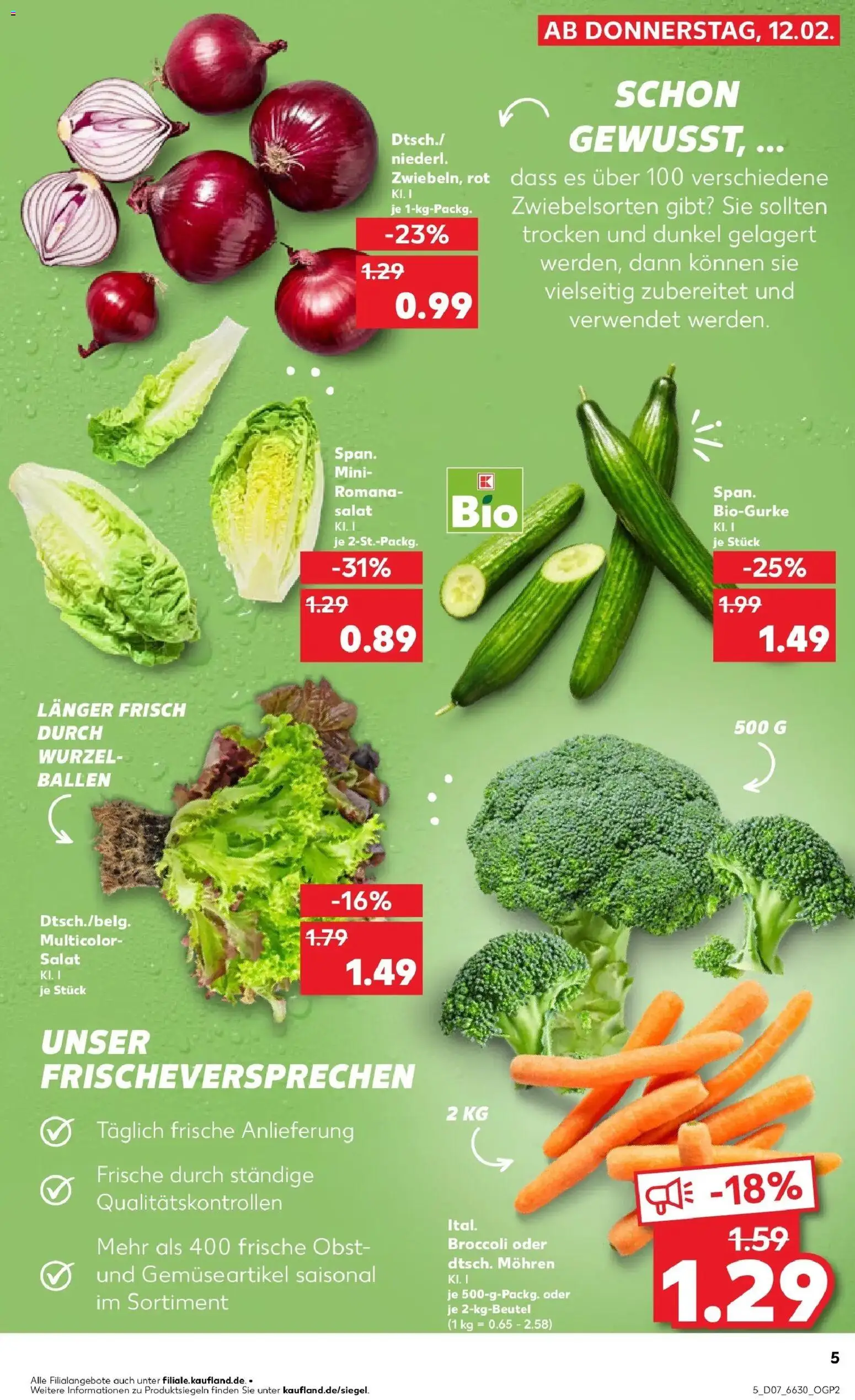 Kaufland prospekt Kirchen (Sieg)	 – gültig ab 12.02.2026 | Seite: 13 | Produkte: Mohren, Obst, Salat