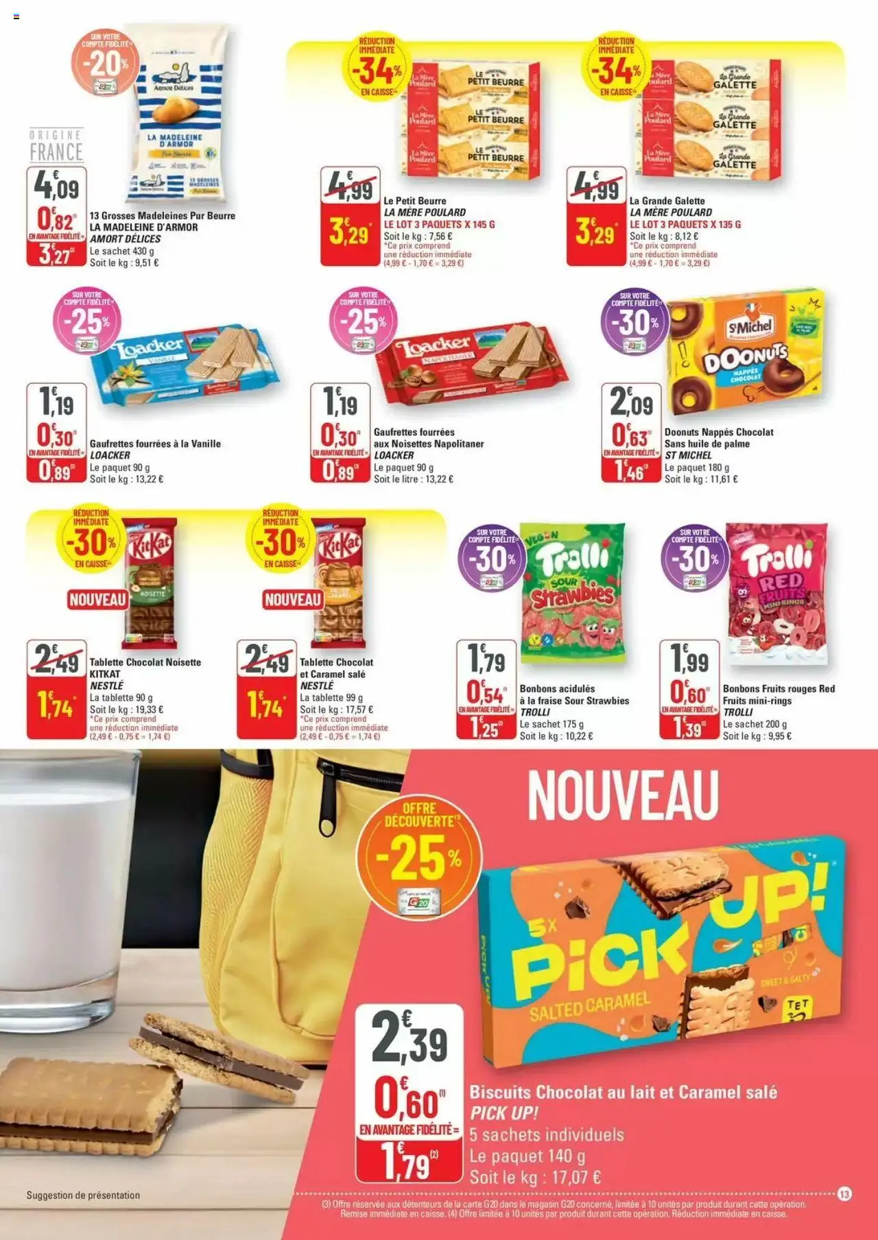  | Page: 13 | Produits: Tablette, Beurre, Huile, Biscuits