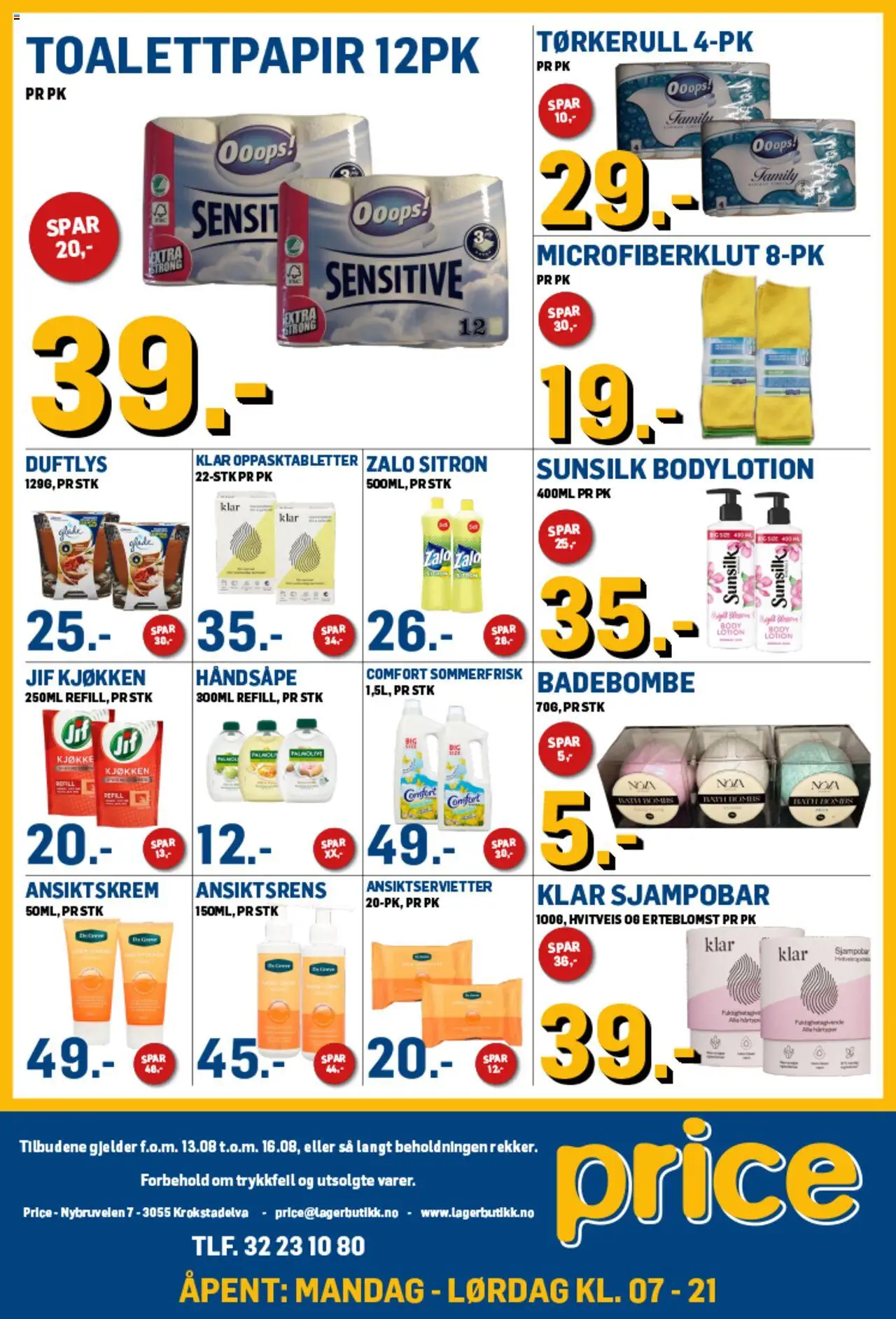  | Side: 3 | Produkter: Body, Håndsåpe, Toalettpapir, Sitron