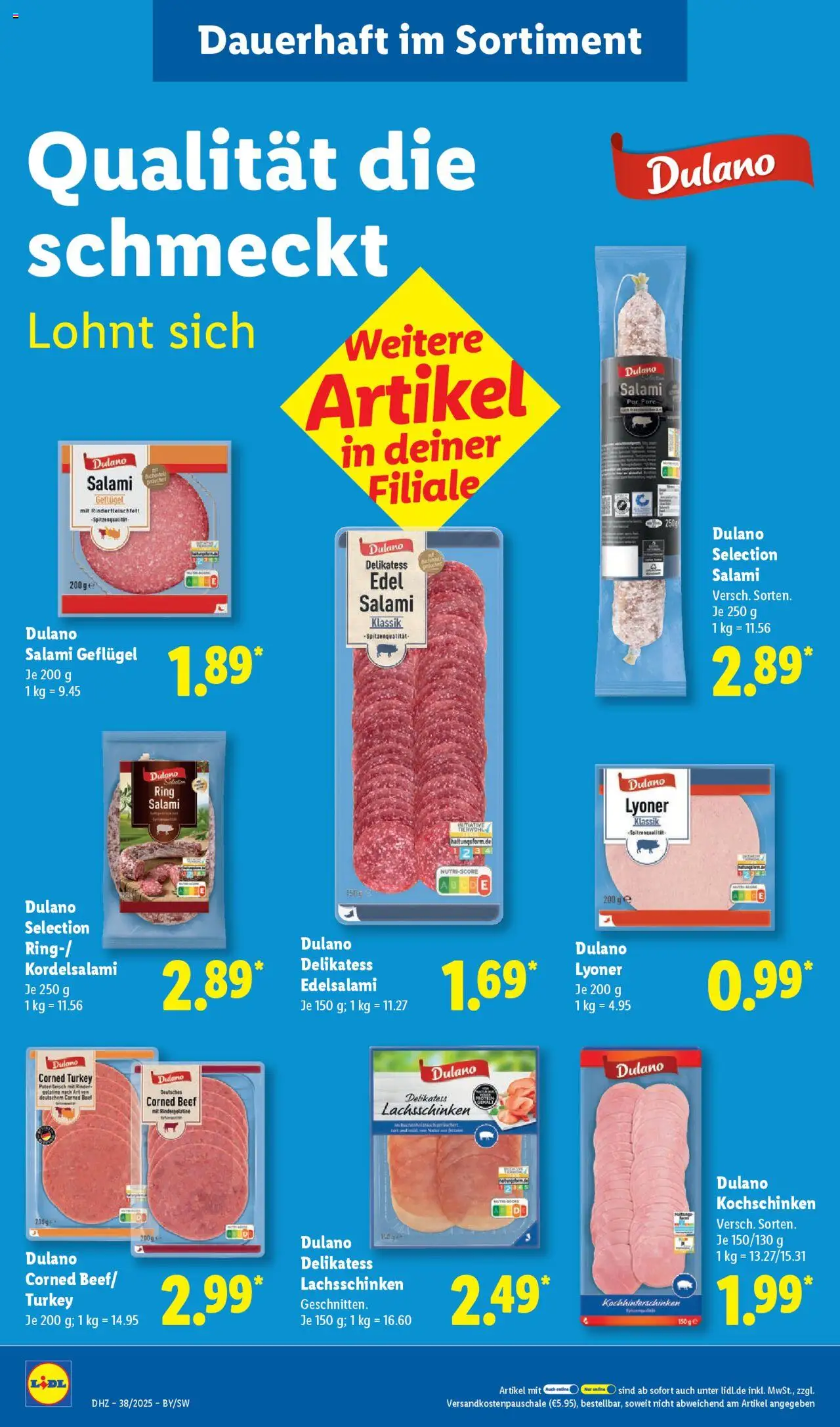 Lidl Prospekt Uffenheim – gültig ab 15.09.2025 | Seite: 12 | Produkte: Salami