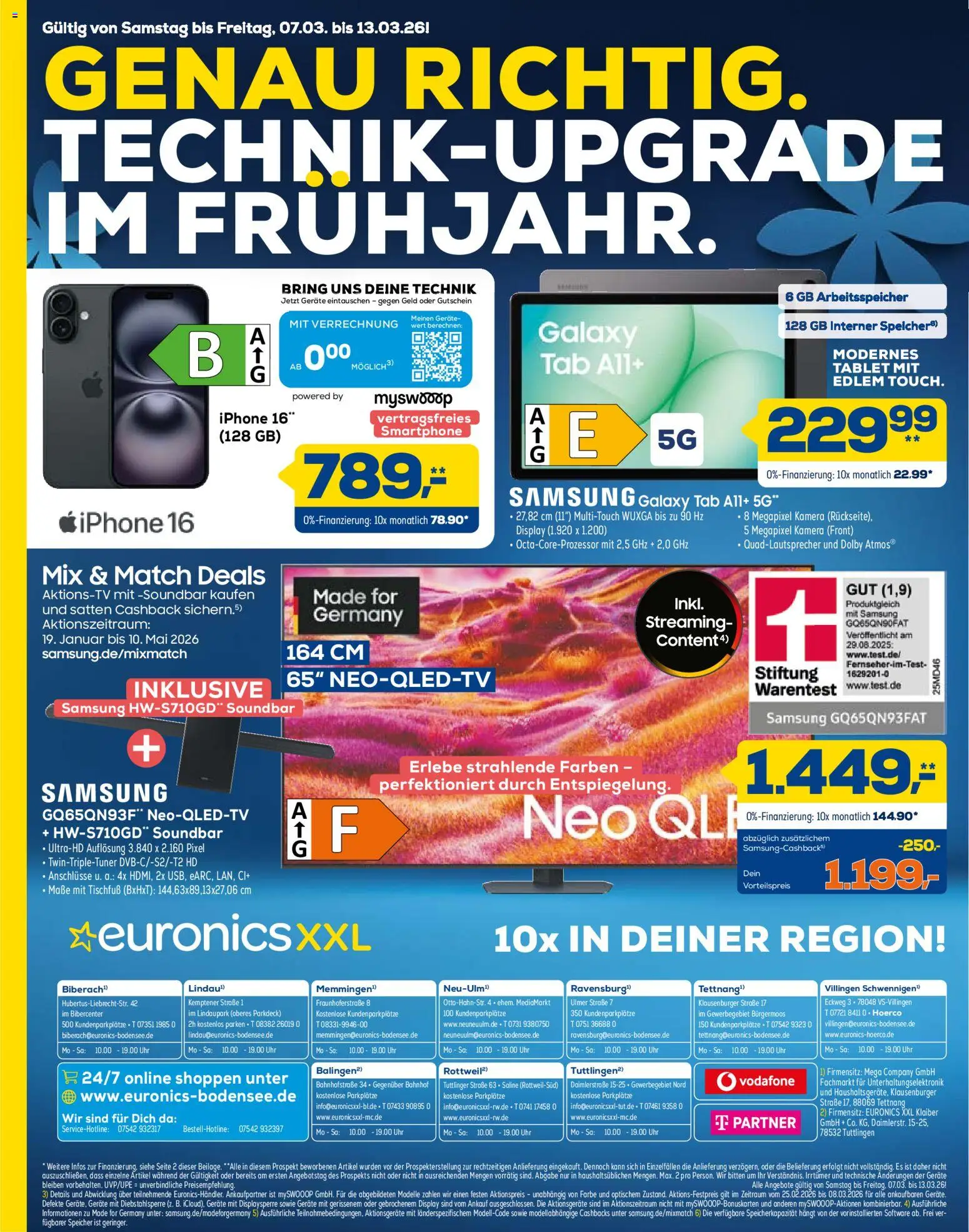 Euronics Prospekt 	 – gültig ab 07.03.2026 | Seite: 12 | Produkte: Kamera, Iphone, Uhr, Tablet