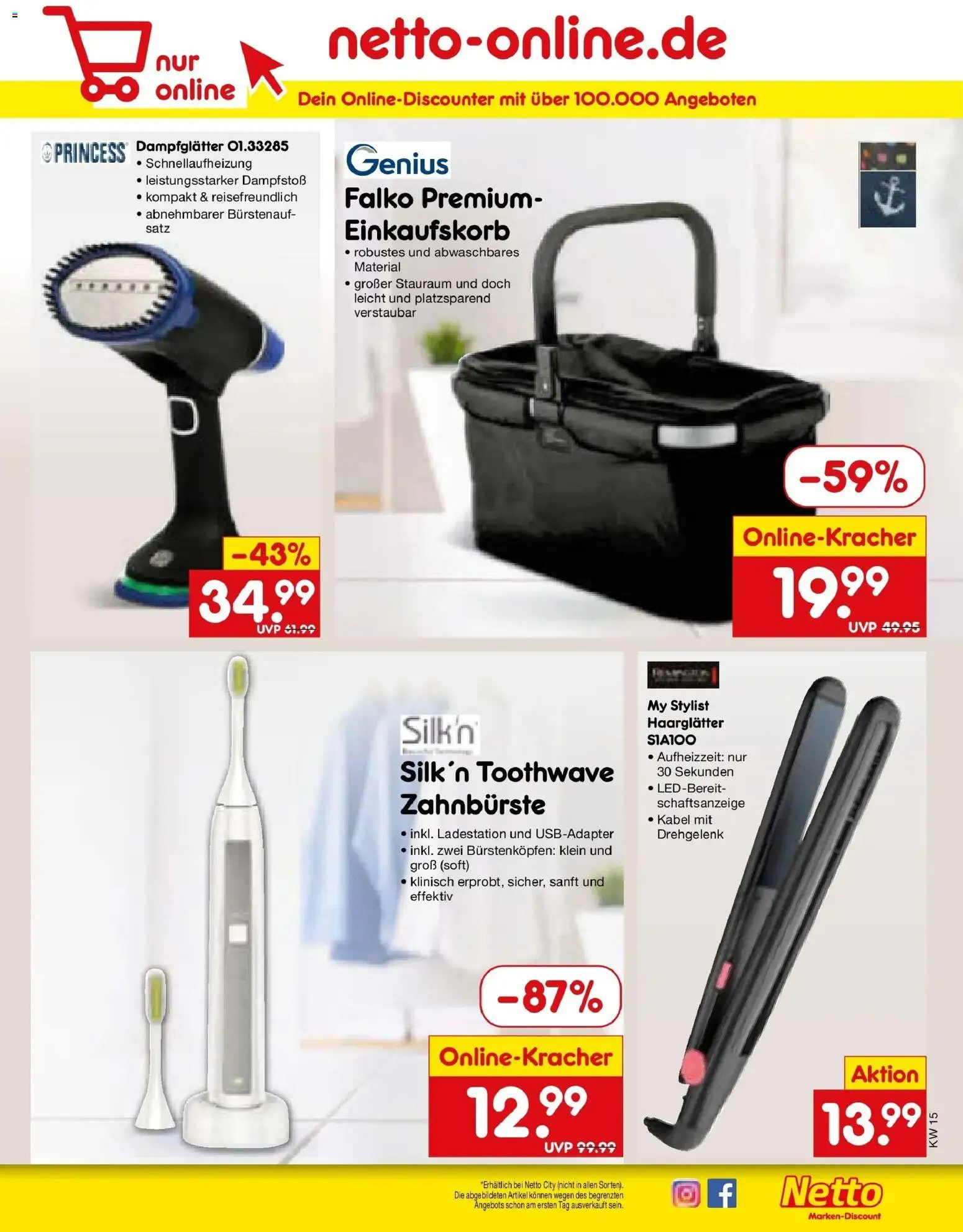 Netto Marken-Discount Prospekt Machern	 – gültig ab 05.04.2026 | Seite: 41 | Produkte: Kabel, Haarglätter, Zahnbürste