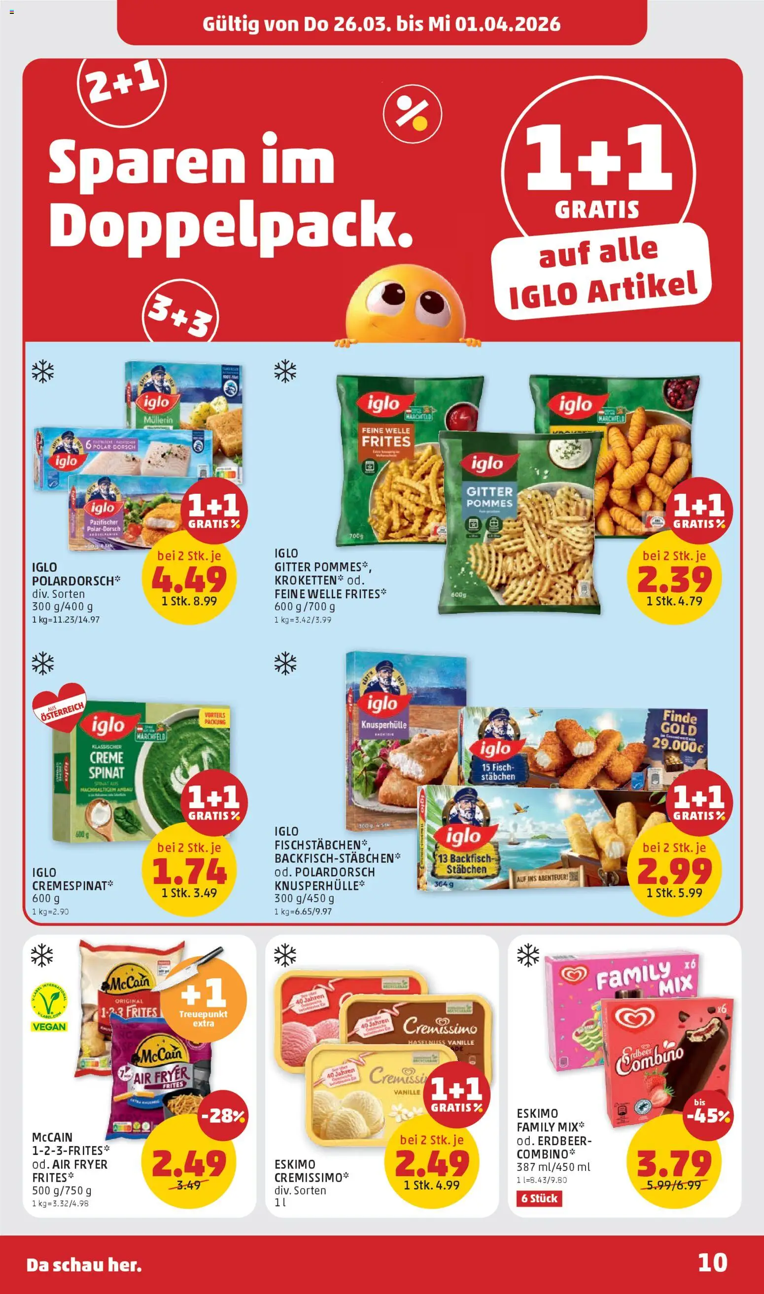 Penny Markt - Flugblatt gültig ab 26.03.2026 | Seite: 10 | Produkte: Creme, Fisch