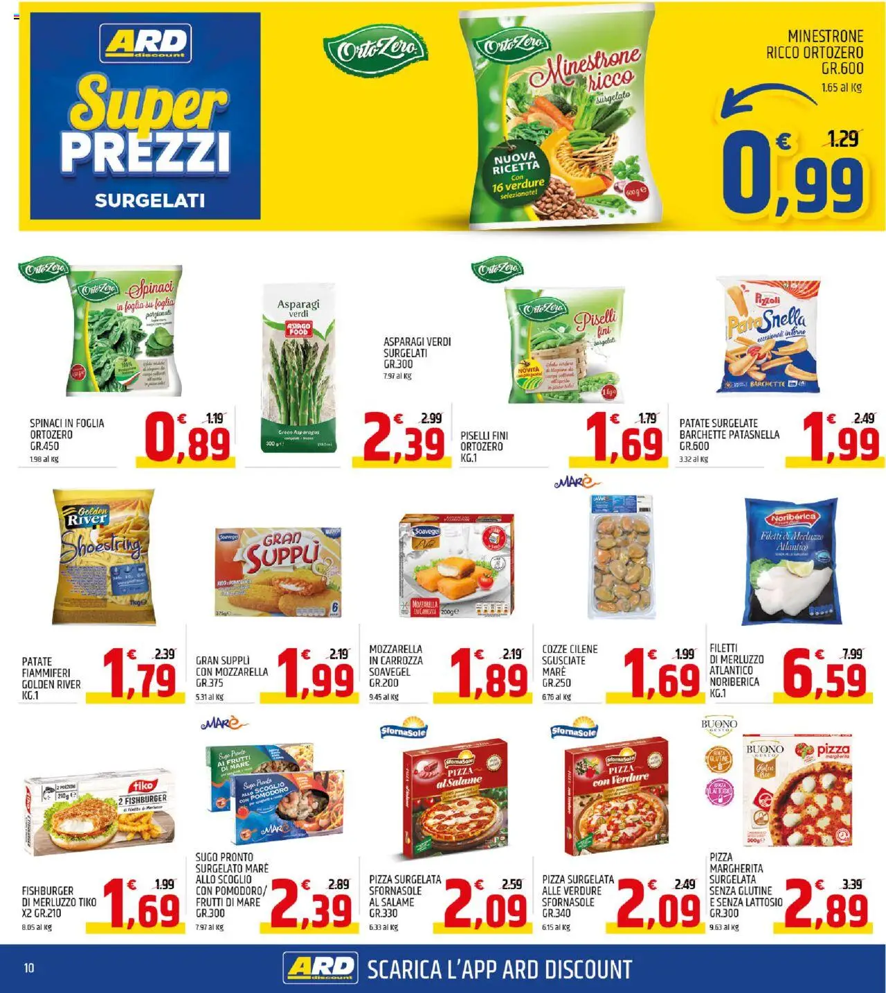 Volantino ARD Discount del 11.09.2025 | Pagina: 10 | Prodotti: Salame, Mozzarella, Spinaci, Asparagi