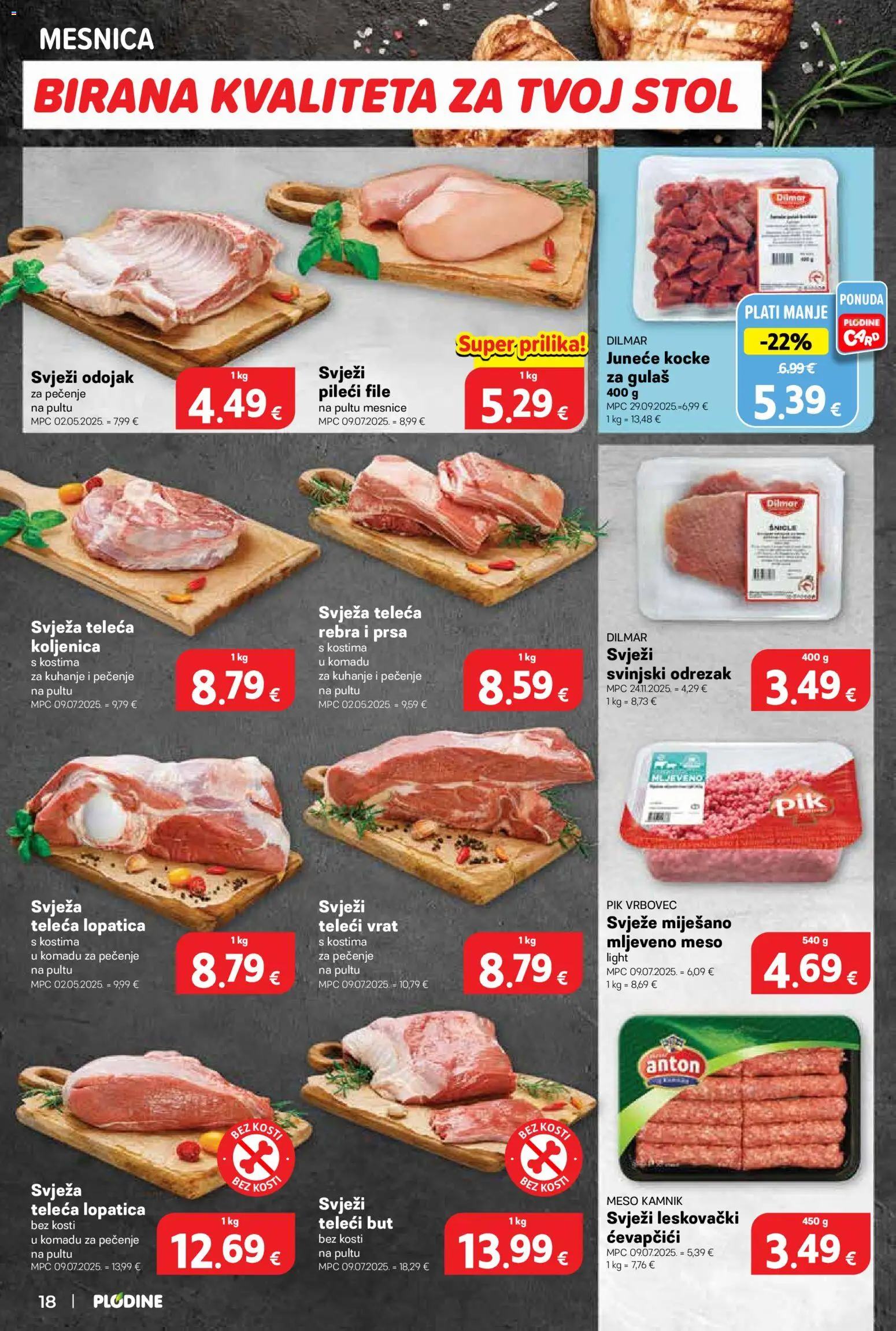 Plodine katalog | vrijedi od 04.02.2026 | Stranica: 18 | Proizvodi: Stol, Odojak, Meso, Pik Vrbovec