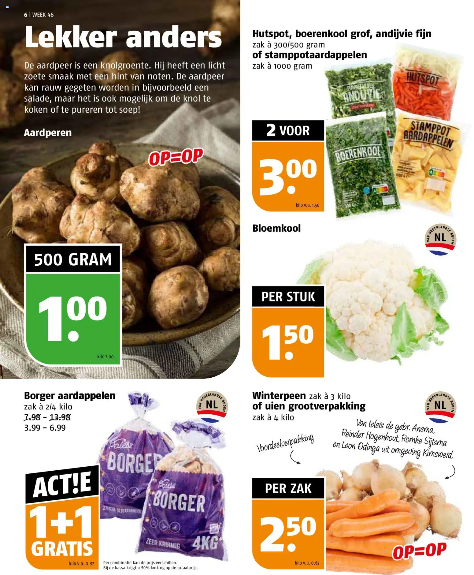 {H1} | Pagina: 6 | Producten: Bloemkool, Boerenkool, Kan, Zak