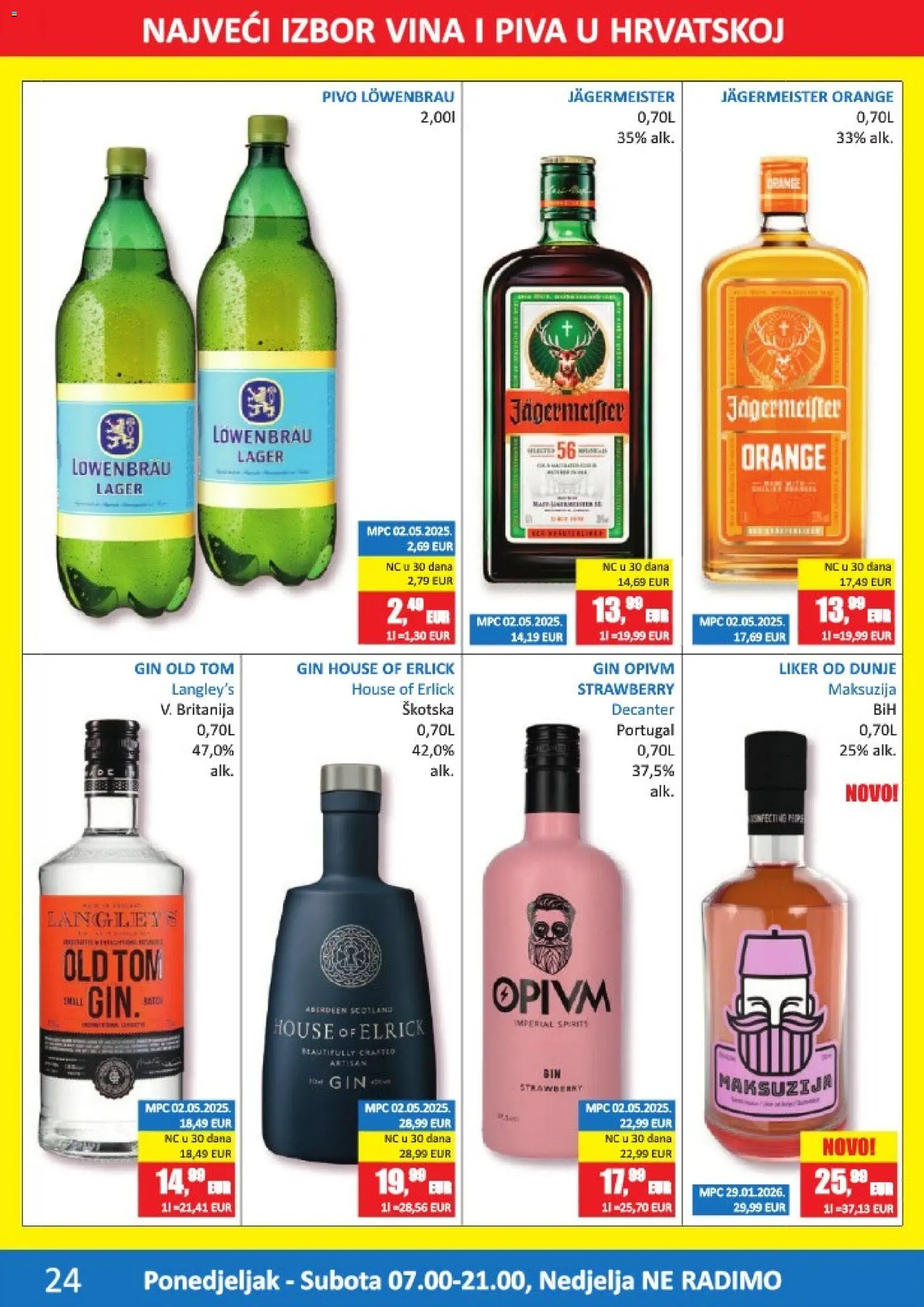 Vrutak katalog | vrijedi od 13.04.2026 | Stranica: 24 | Proizvodi: Jägermeister, Gin, Pivo, Liker