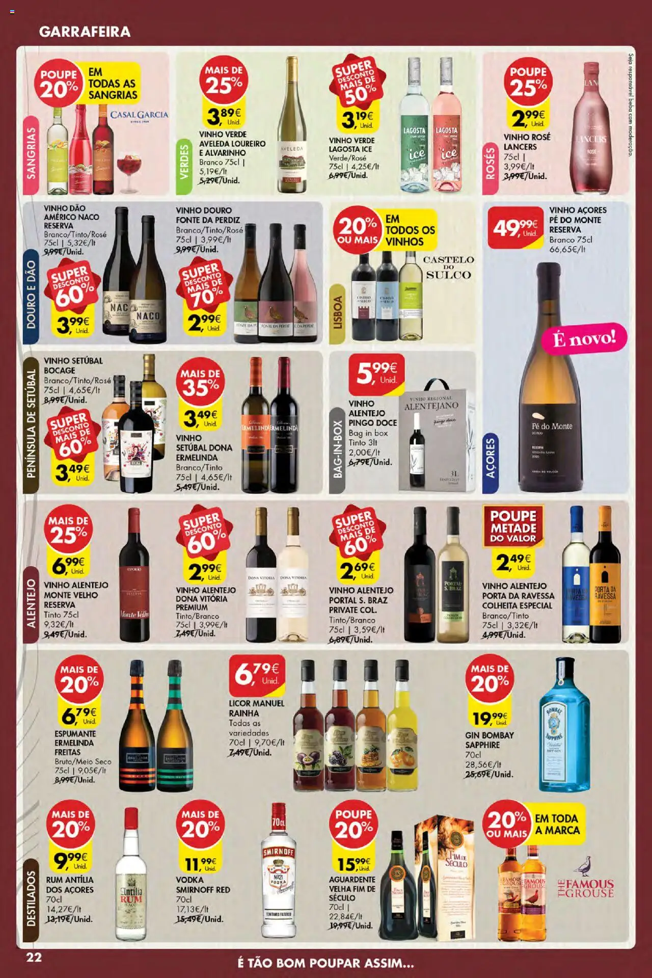 Pingo Doce Poupe Esta Semana Açores │ válido de 04.09.2025 | Página: 22 | Produtos: Rum, Licor, Gin, Vodka
