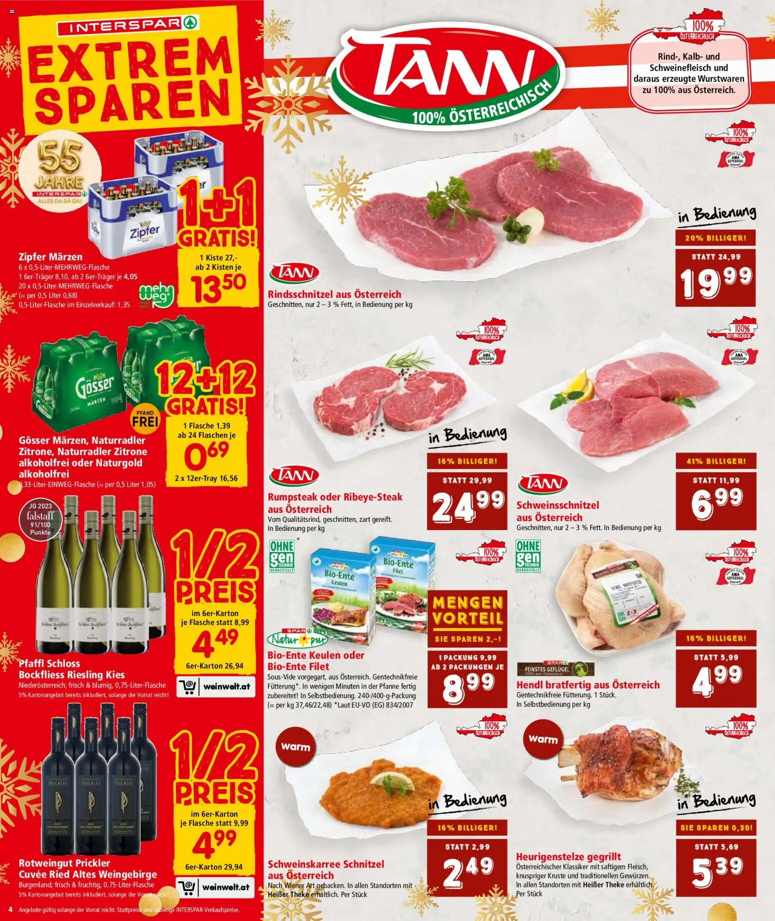 Interspar Flugblatt - Oberösterreich gültig ab 18.12.2025 | Seite: 4 | Produkte: Zitrone, Schweinefleisch