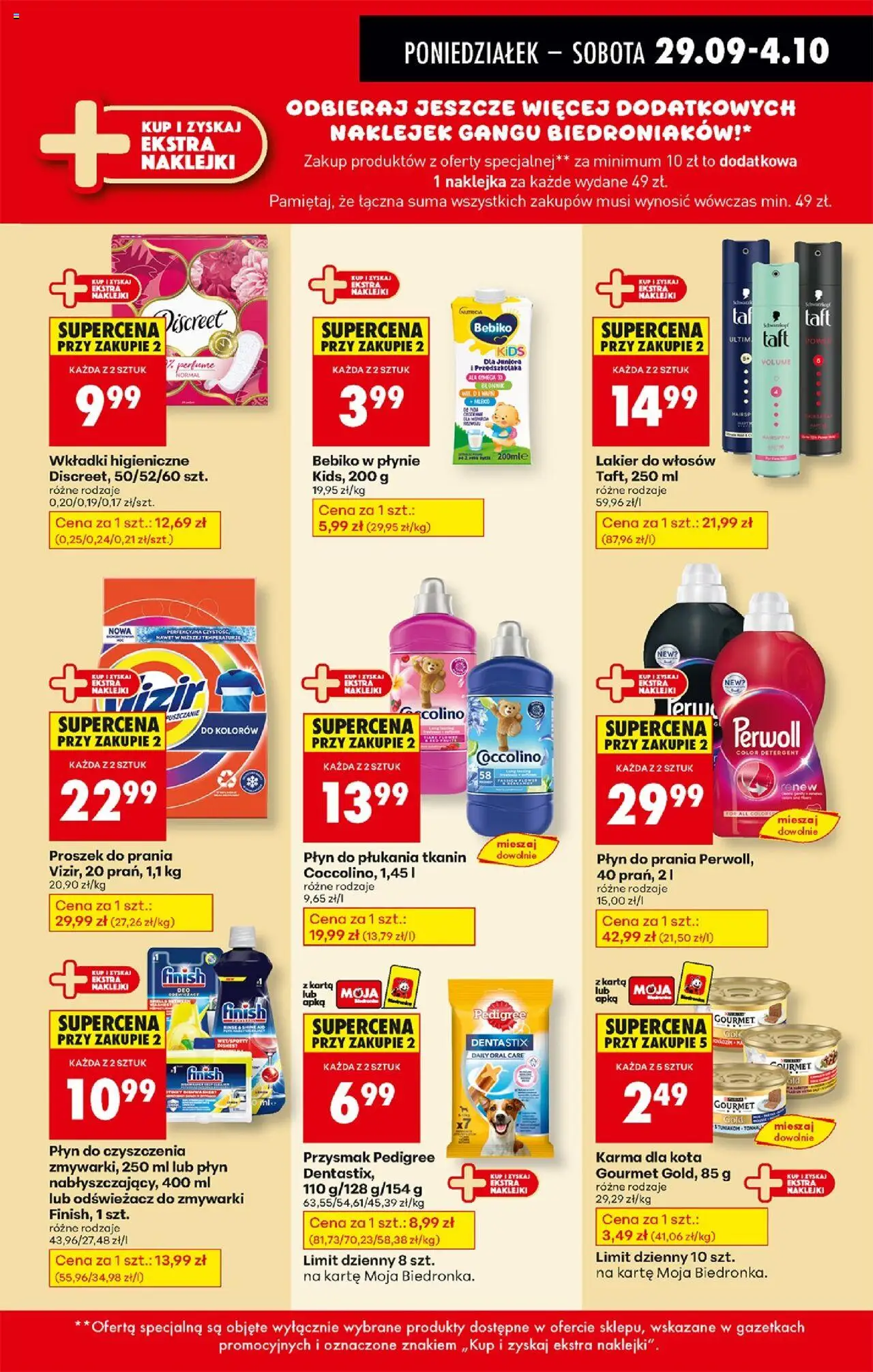 Biedronka gazetka od 29.09.2025 | Strona: 38 | Produkty: Karta, Pedigree, Naklejki, Karma dla kota