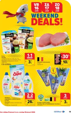 Carrefour folder week 3 - Voorbeeld van een folder van Carrefour, geldig van 14.01.2026 | Pagina: 19 | Producten: La, Kész piskótalap, Poeder, Wasmiddel