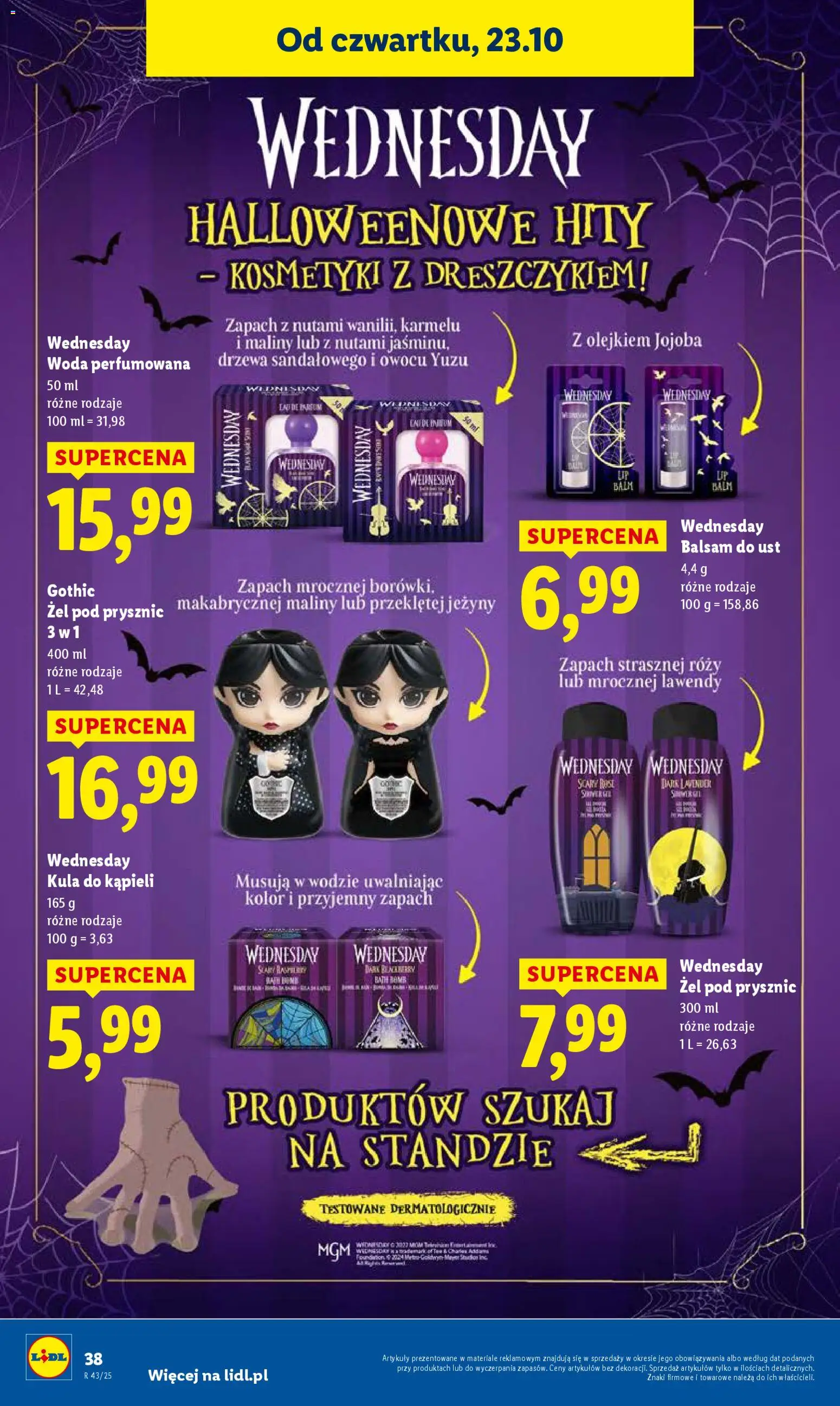 Lidl Gazetka od 23.10.2025 | Strona: 42 | Produkty: Maliny, Kosmetyki, Jeżyny, Prysznic