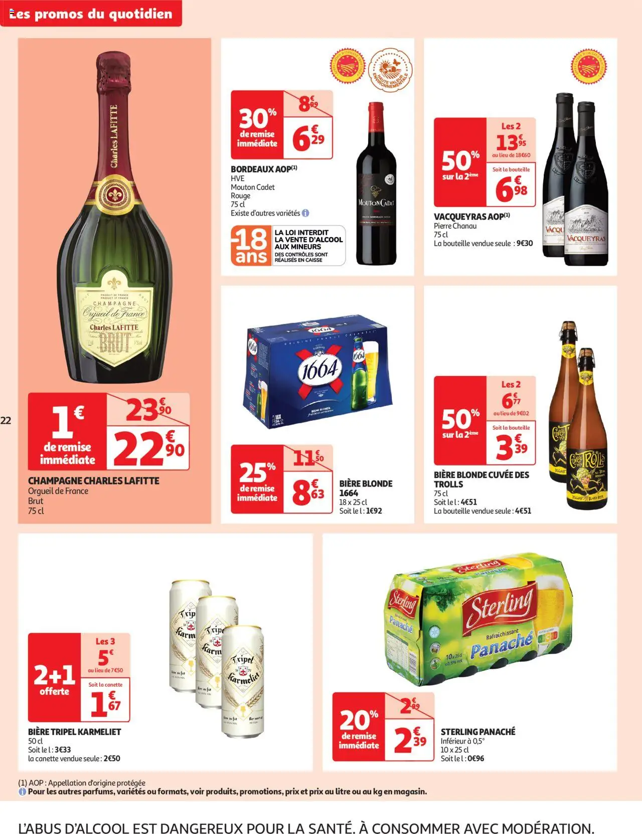  | Page: 22 | Produits: Biere blonde 1664, Champagne Charles Lafitte, Charles Lafitte, Champagne