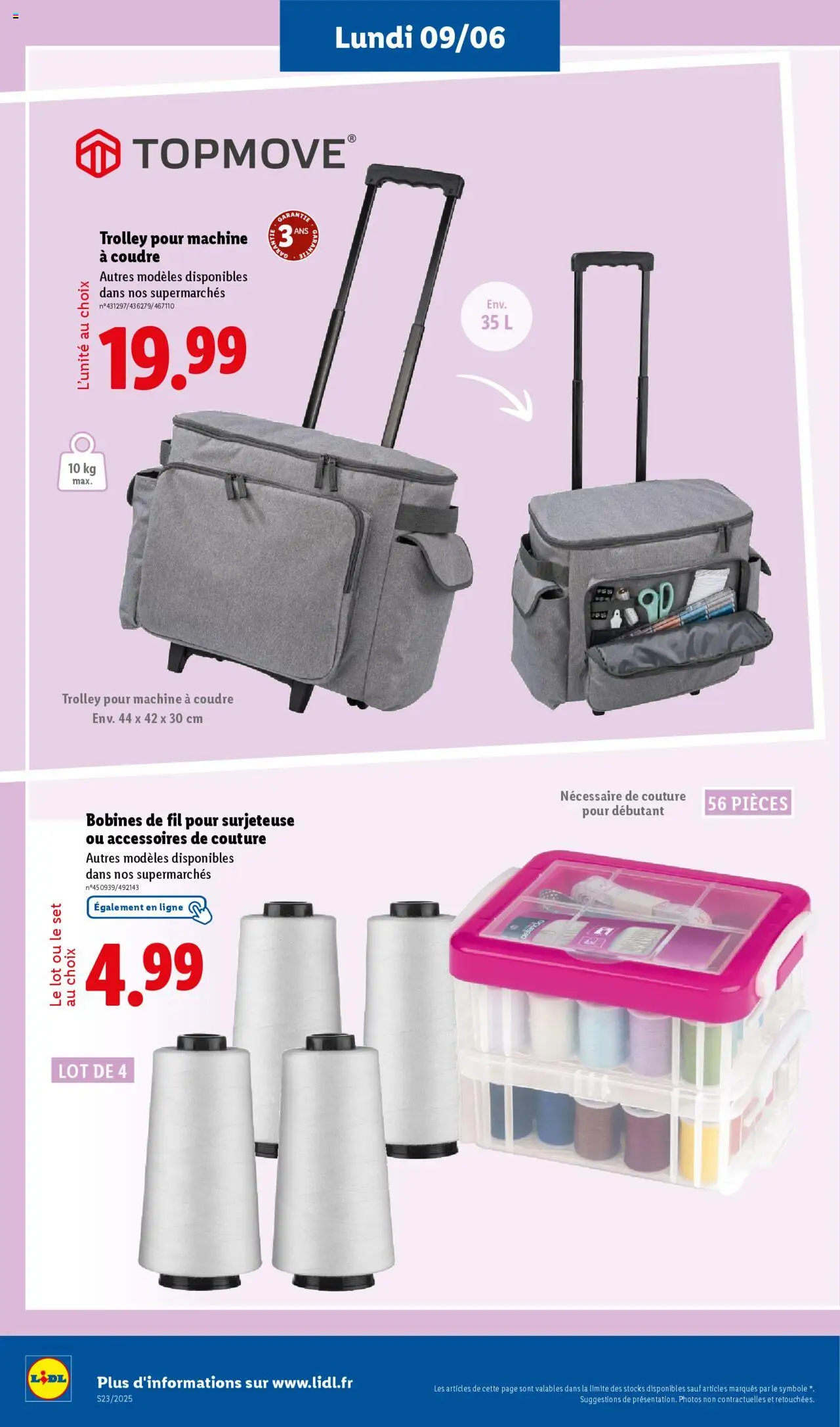  | Page: 40 | Produits: Surjeteuse, Machine à coudre