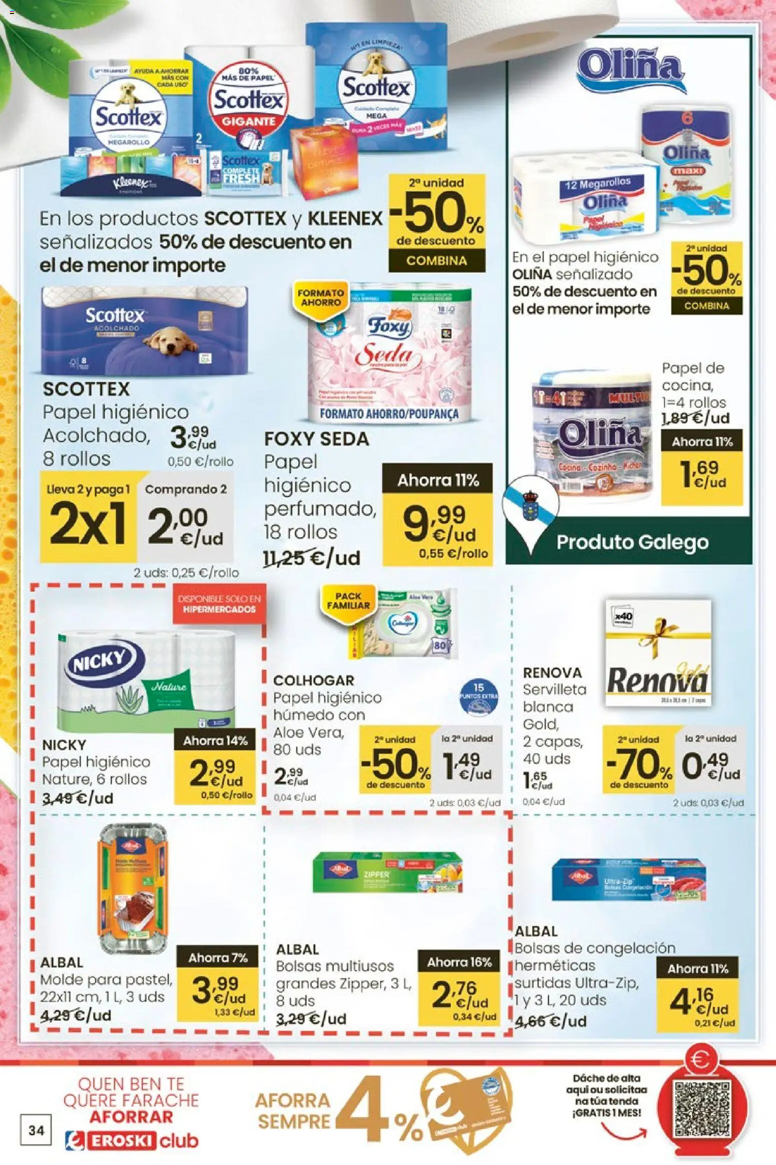 Eroski - Oferta │ válido desde el 12.03.2026 | Página: 34 | Productos: Papel higienico, Té, Cocina