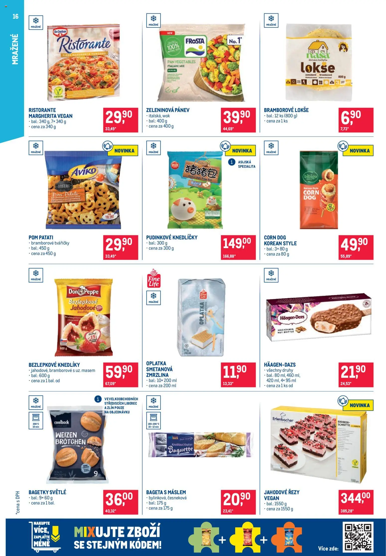 Makro leták - Pro milovníky jídla od 22.10.2025 | Strana: 16 | Produkty: Vegan, Pánev, Zmrzlina, Bageta