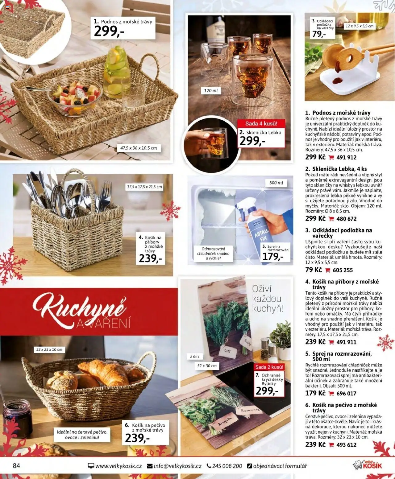 Velký Košík katalog říjen od 01.10.2025 | Strana: 84 | Produkty: Podnos, Potraviny, Skleničky, Kuchyně
