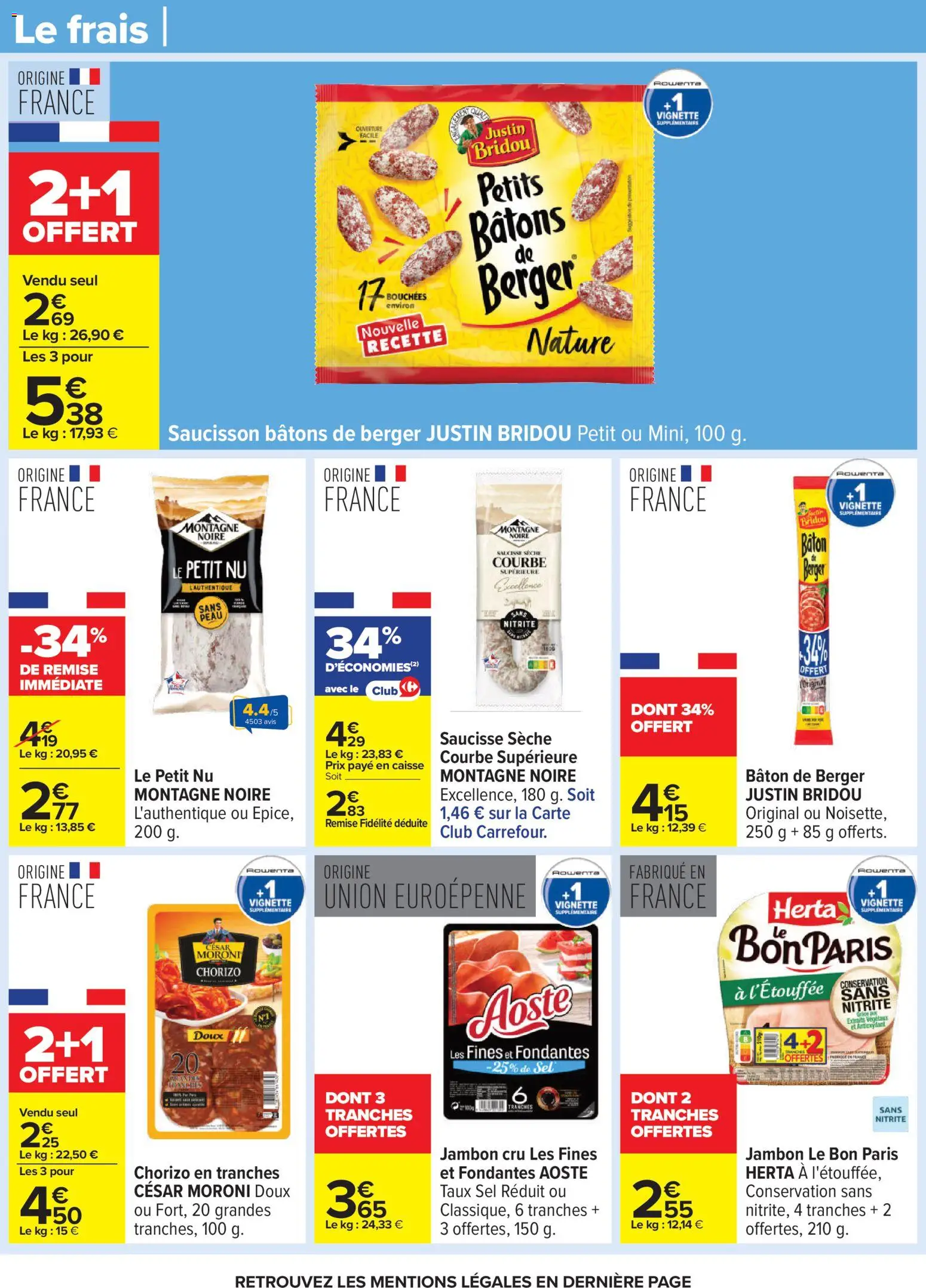 {H1} | Page: 39 | Produits: Chorizo, Saucisson, Jambon Cru, Jambon