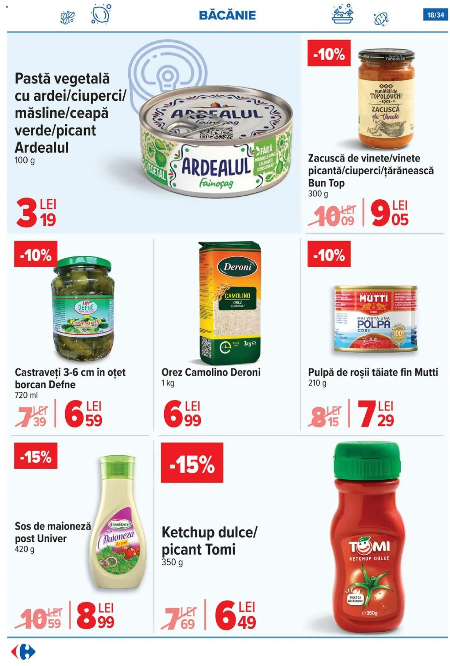 Noul catalog Carrefour – valabil de la 12.11.2025 | Pagină: 18 | Produse: Top, Roșii, Zacuscă, Sos