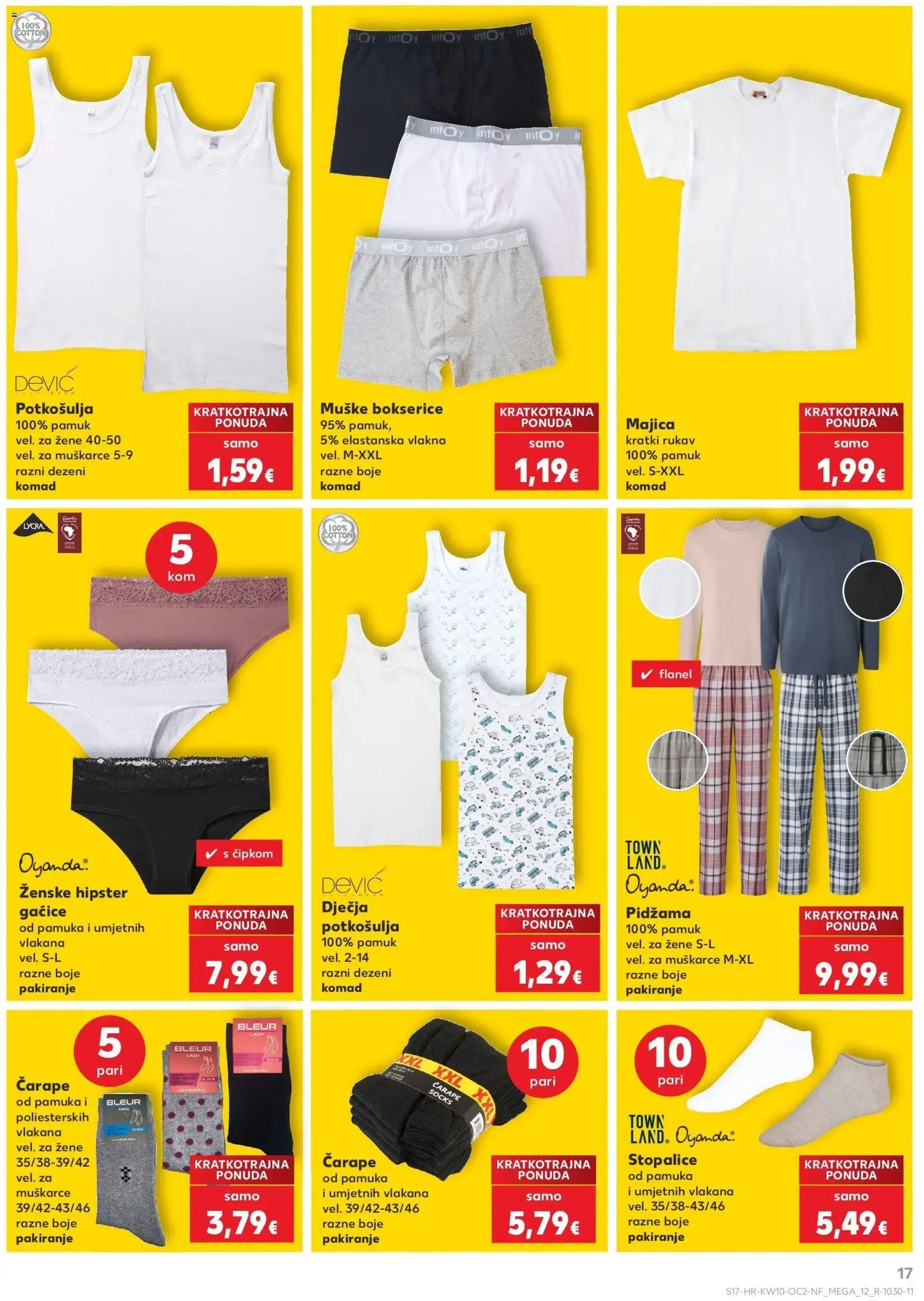 Kaufland katalog | vrijedi od 04.03.2026 | Stranica: 17 | Proizvodi: Majica, Gaćice, Pidžama, Bokserice