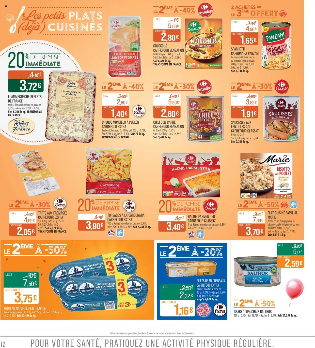 {H1} | Page: 12 | Produits: Merguez, Jambon, Crabe, Crème